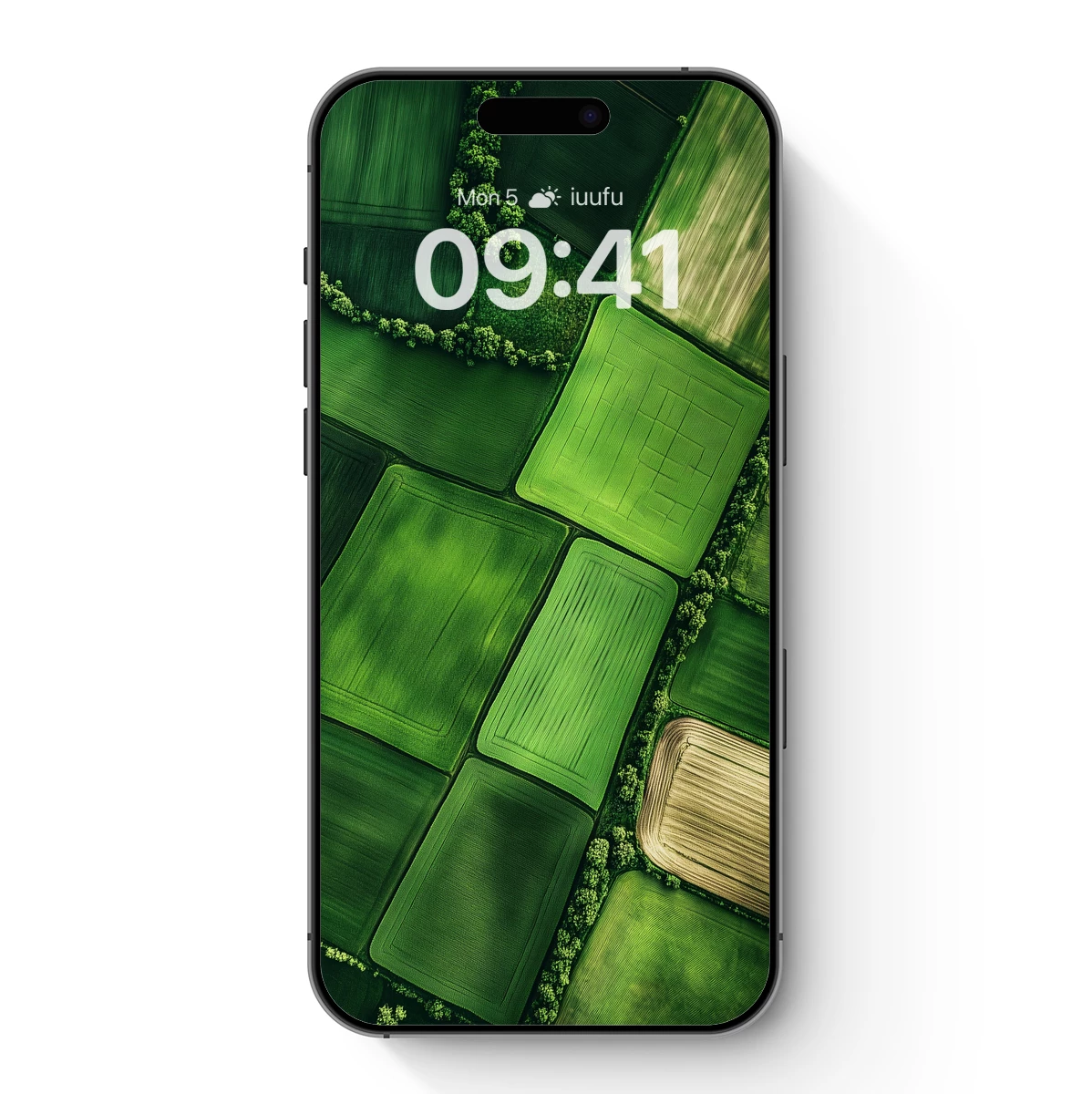 Aerial Green Quilt: Patchwork Fields