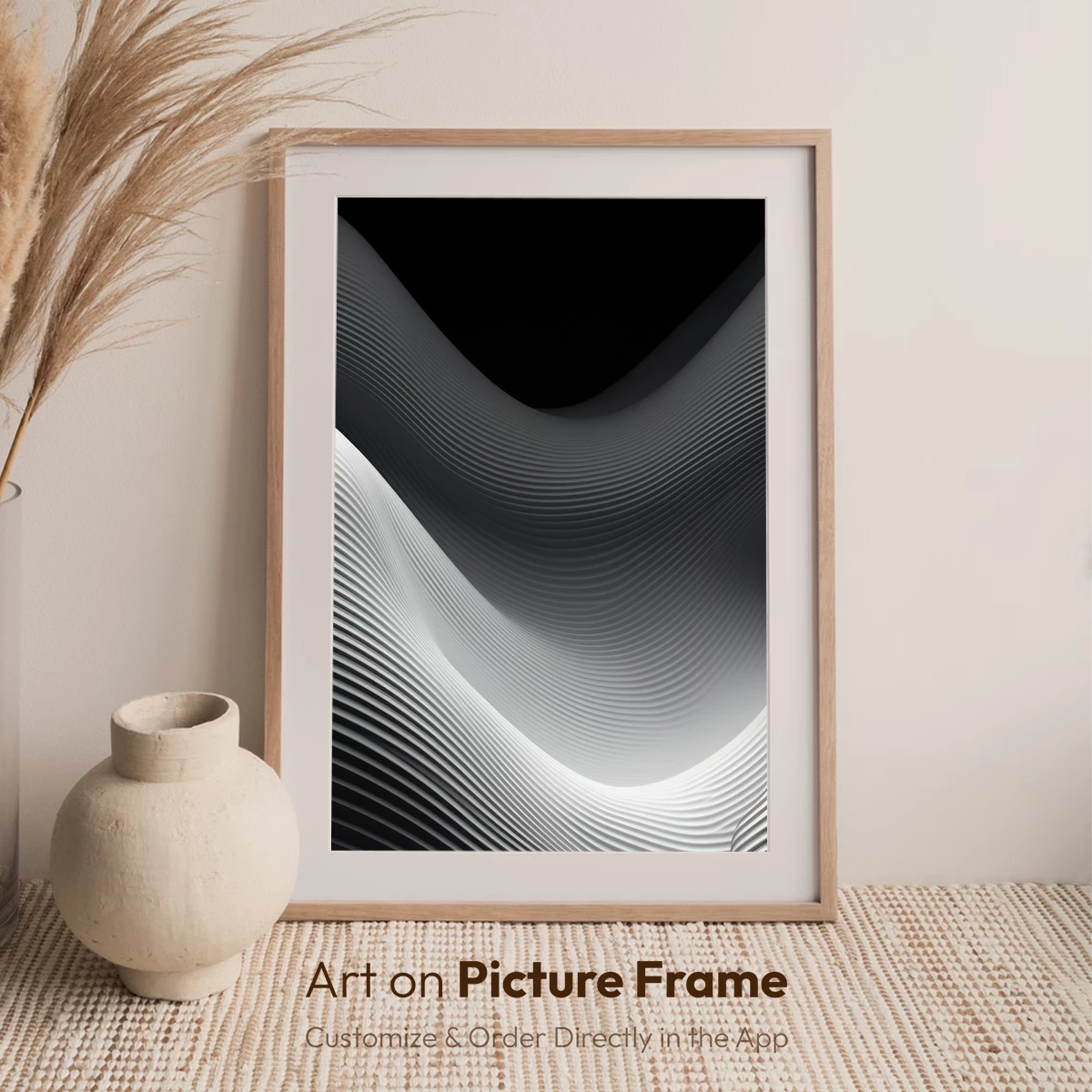 Elegant Waveforms: Monochrome Ripples in Motion - Image 7