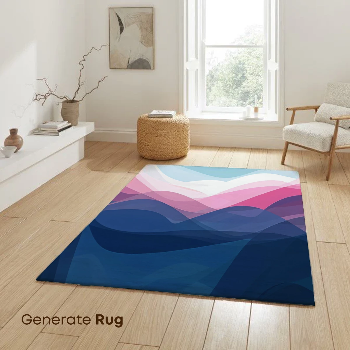 Abstract Mountain Symphony in Pastel Waves - Image 6