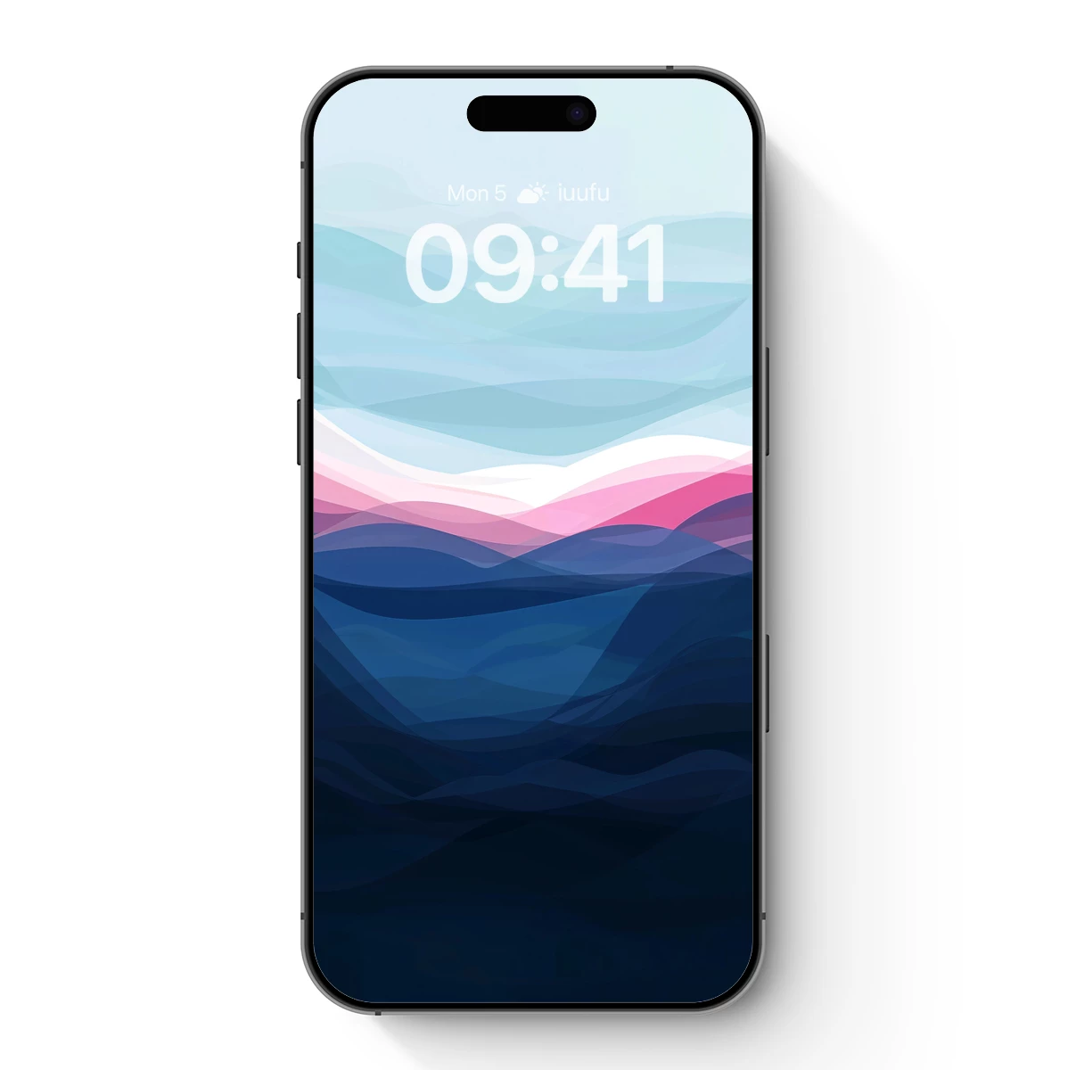 Abstract Mountain Symphony in Pastel Waves