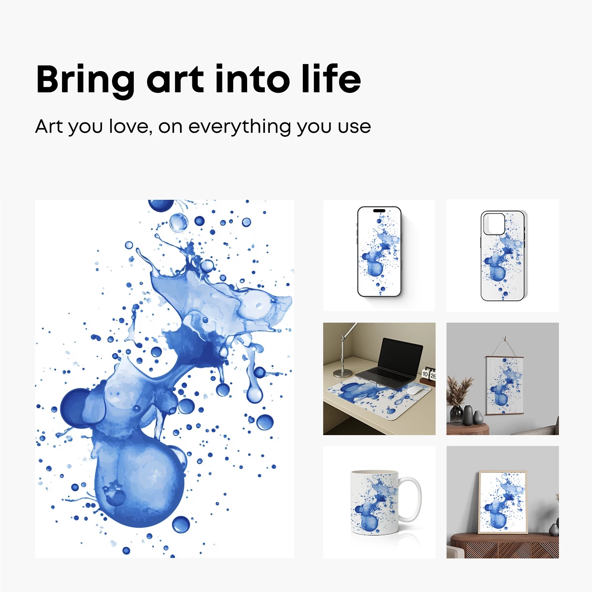 Blue Splash Symphony: Dynamic Water Art - Image 2
