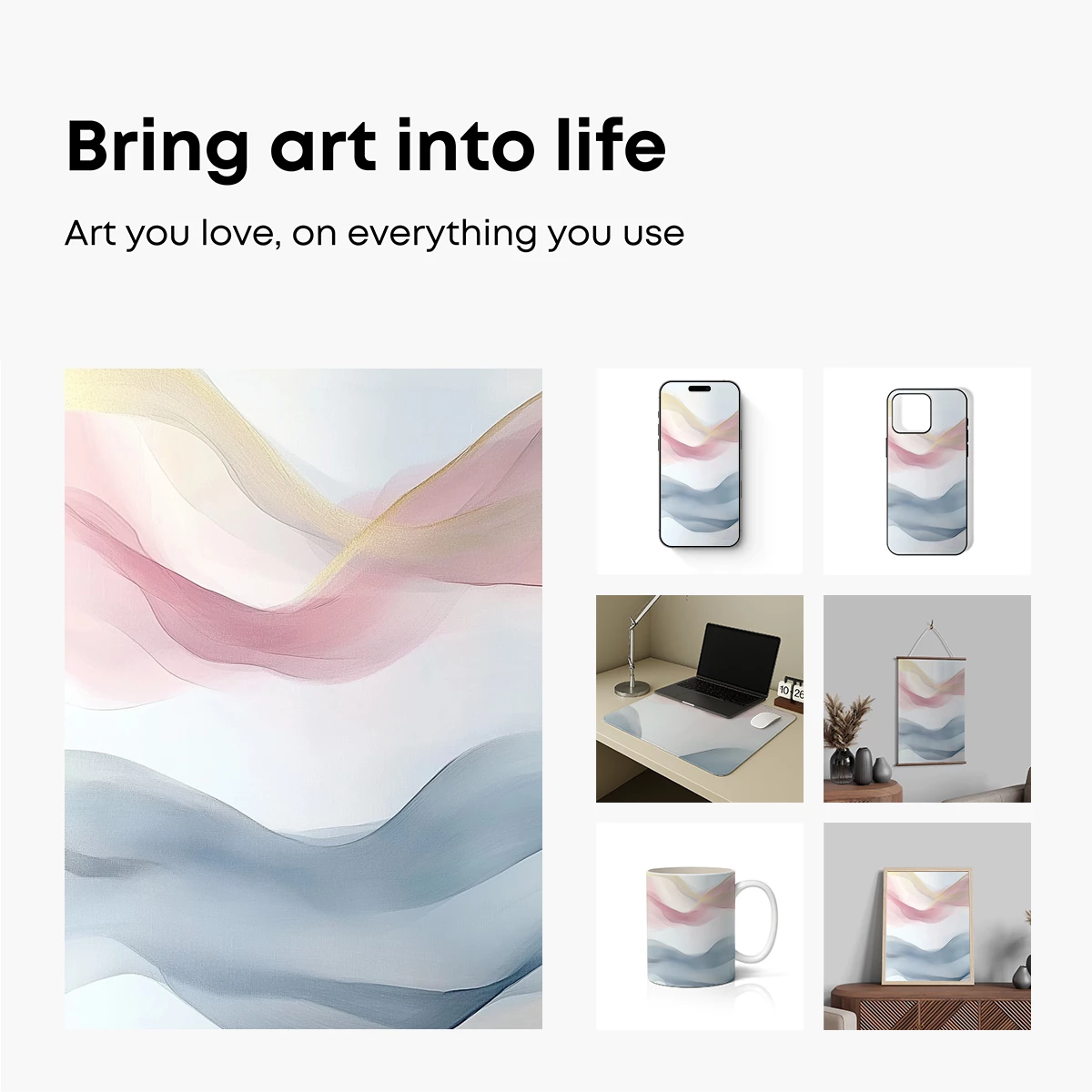 Ethereal Silk Waves: A Dance of Pastel Hues - Image 2