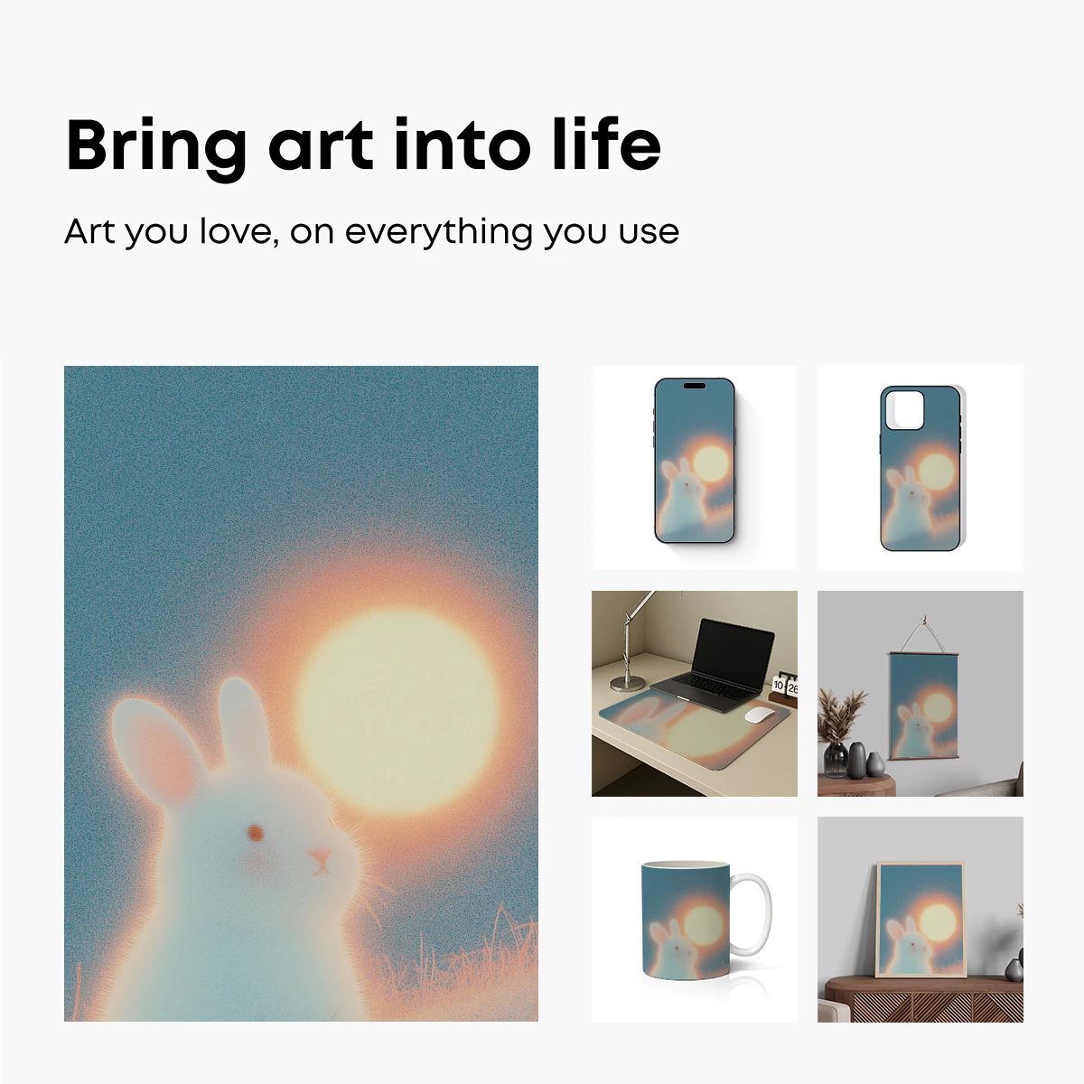 Ethereal Bunny at Sunset Glow - Image 2