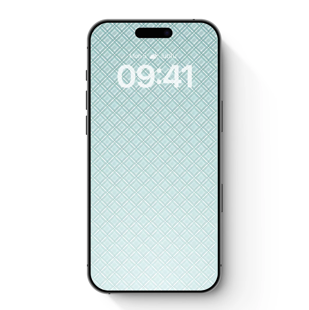 Diamond Grid Elegance: Soft Teal Harmony