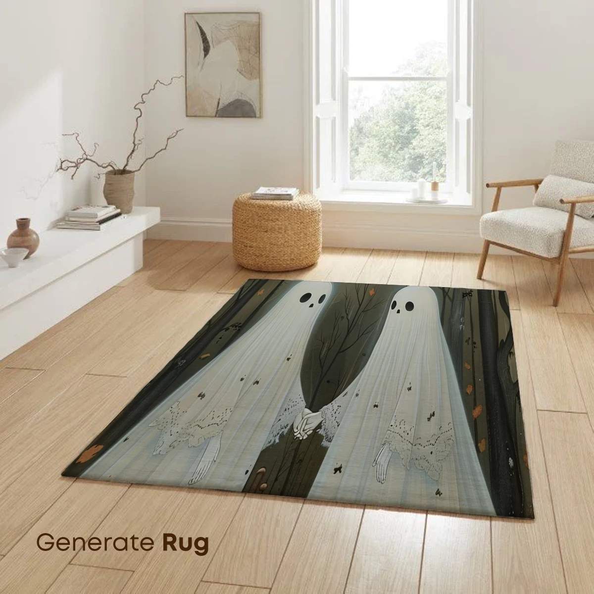 Ethereal Forest Spirits: Lace Ghosts in Moonlight - Image 6