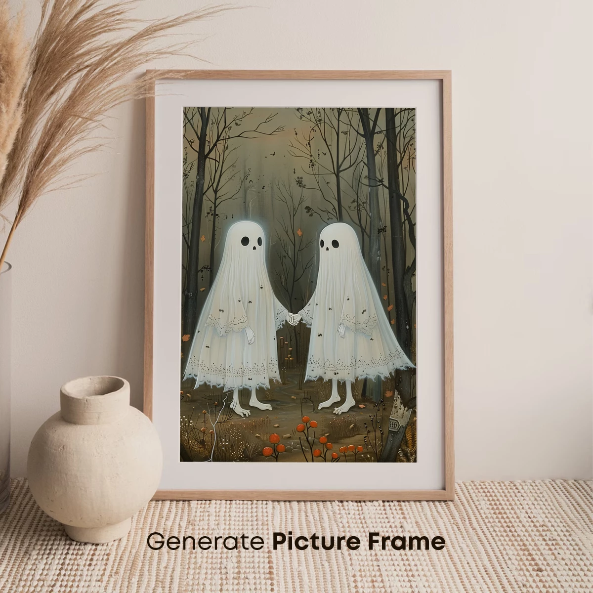 Ethereal Forest Spirits: Lace Ghosts in Moonlight - Image 7