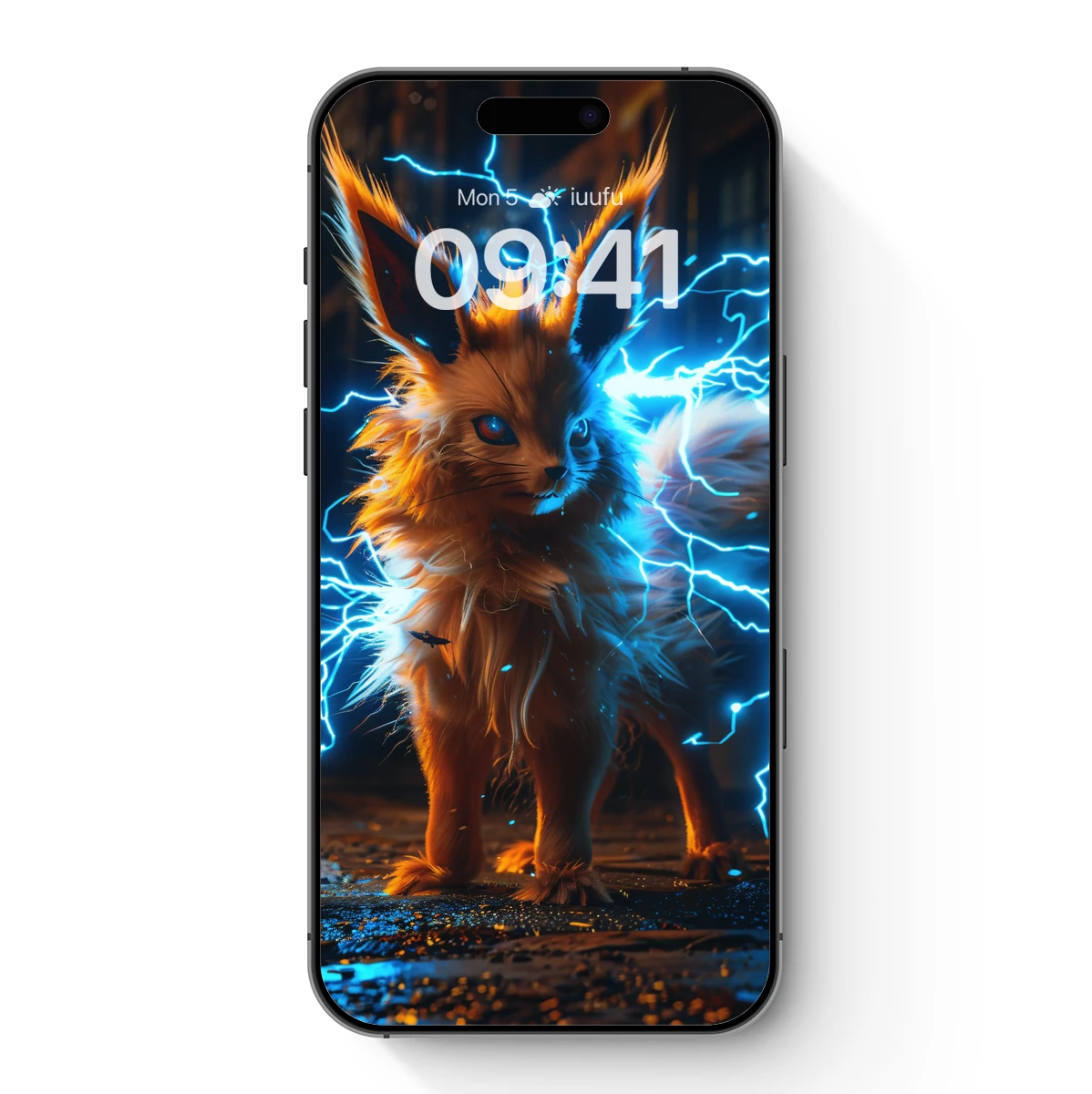 Electric Fox: Neon Lightning Fantasy Art