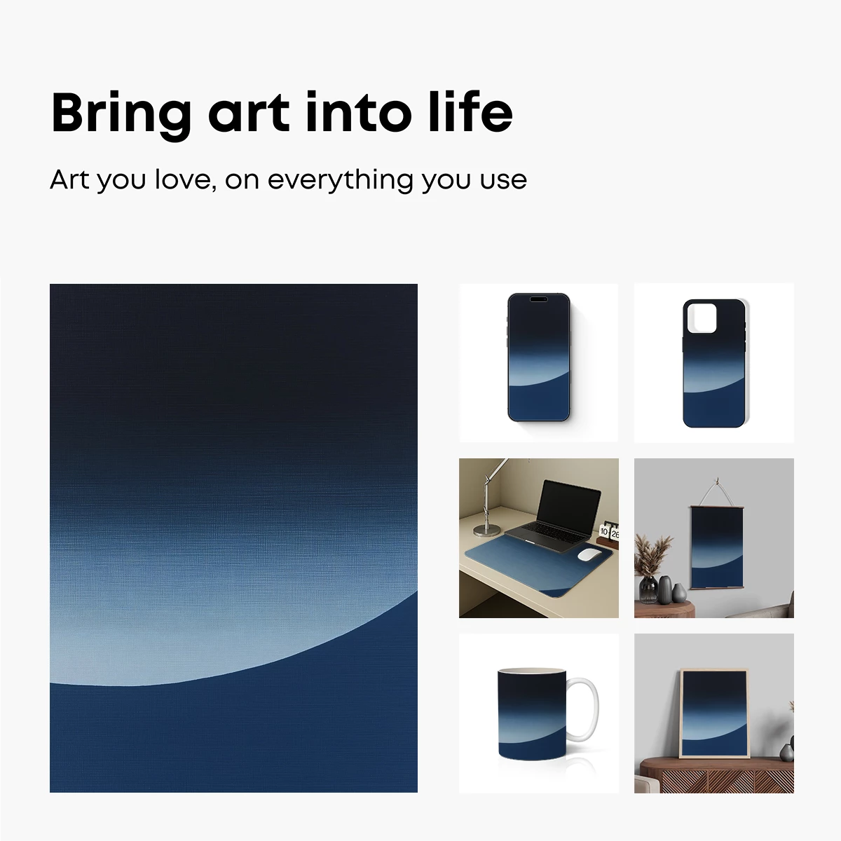 Eclipse of Serenity: Gradient Moonlit Arc - Image 2