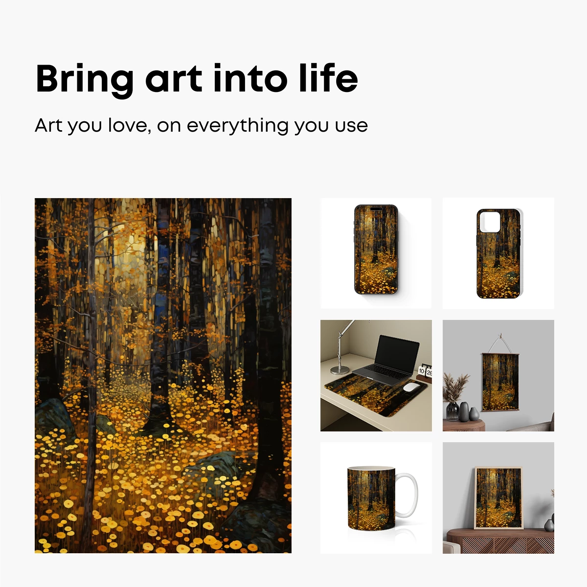Golden Forest Whispers: A Mystical Autumnal Tapestry - Image 2