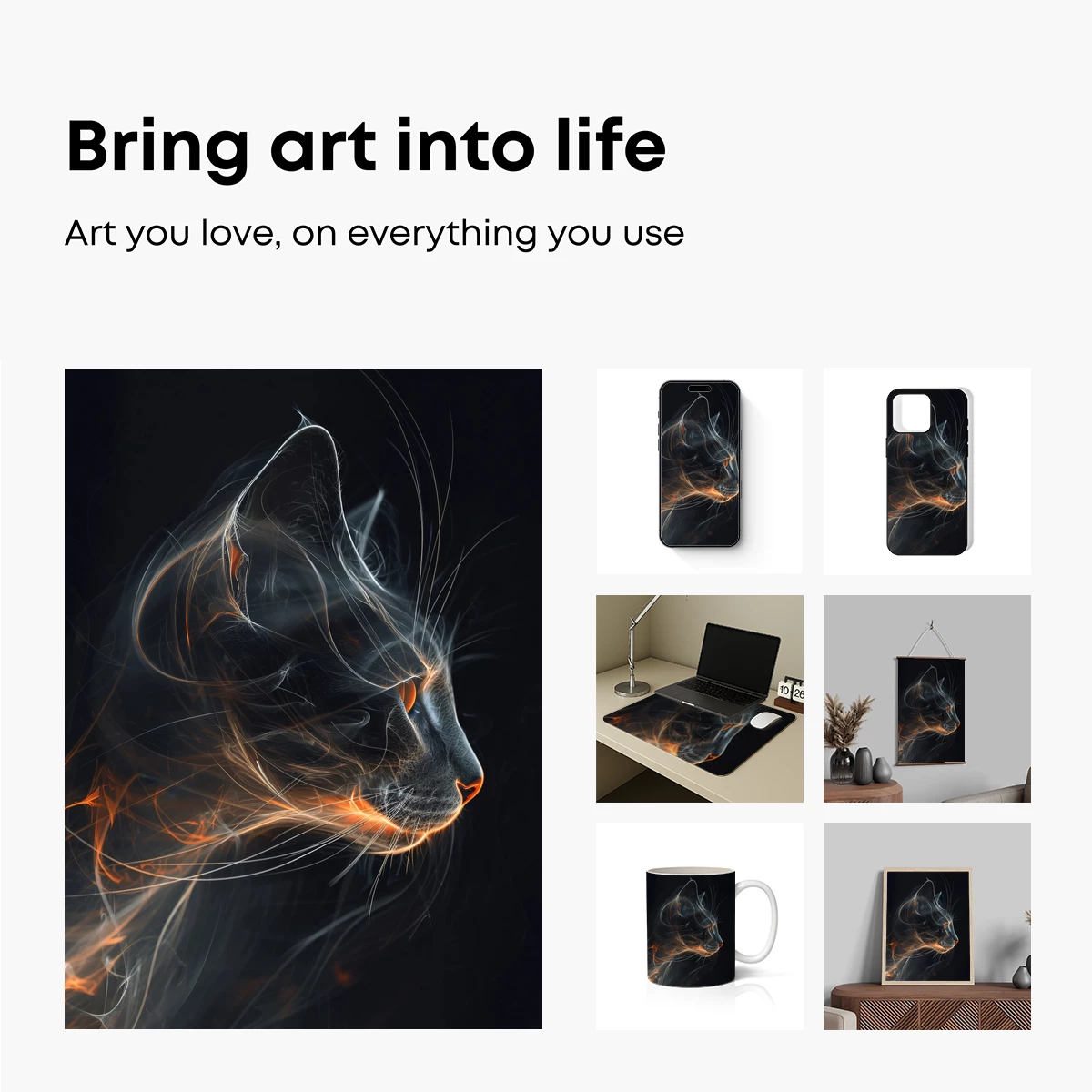 Ethereal Feline Whispers: A Fusion of Smoke and Spirit - Image 2