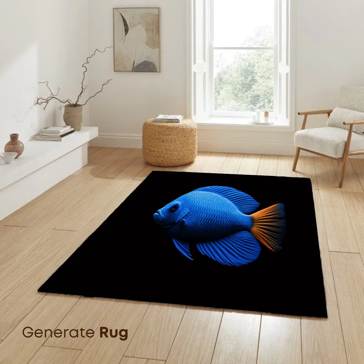 Electric Blue Fish in Midnight Depths - Image 6
