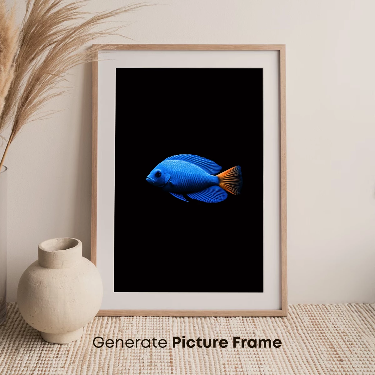 Electric Blue Fish in Midnight Depths - Image 7