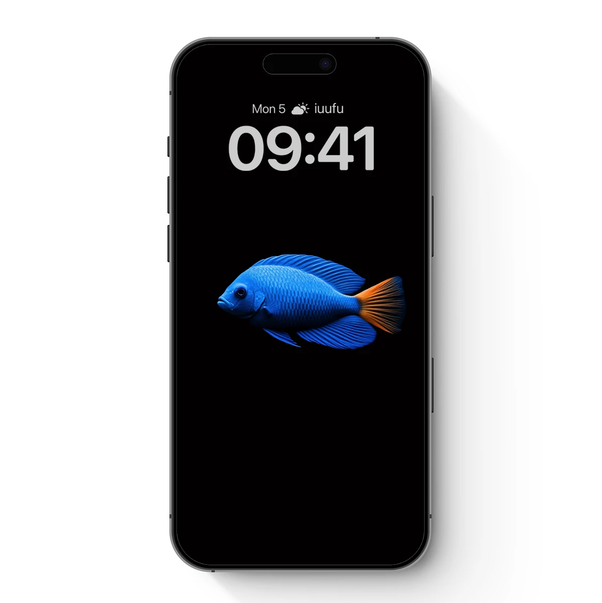 Electric Blue Fish in Midnight Depths