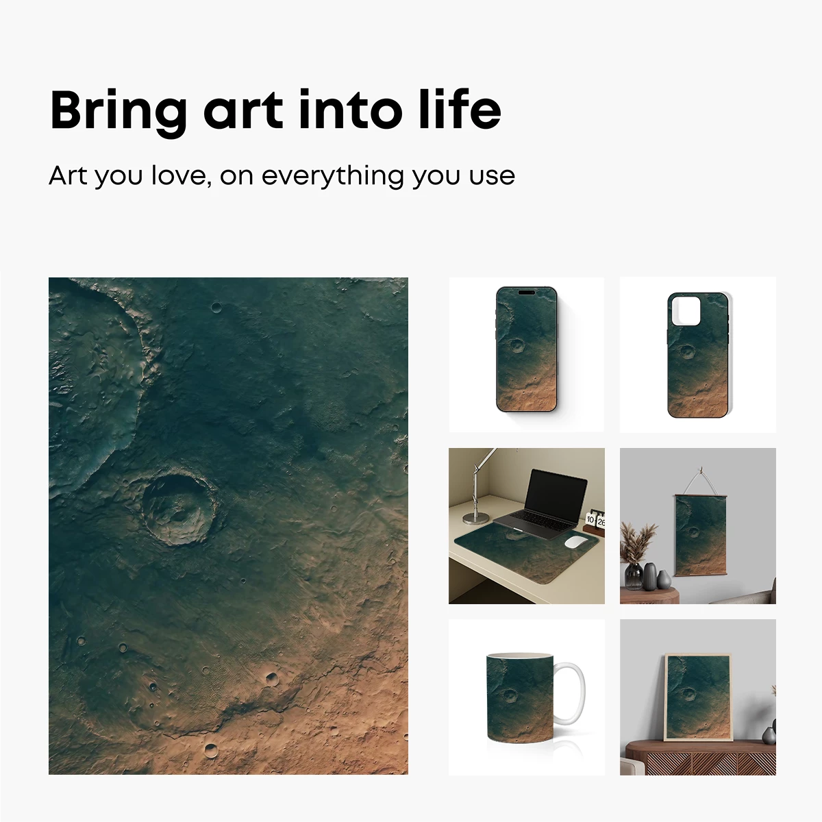 Martian Crater Odyssey: Cosmic Terrain Artistry - Image 2