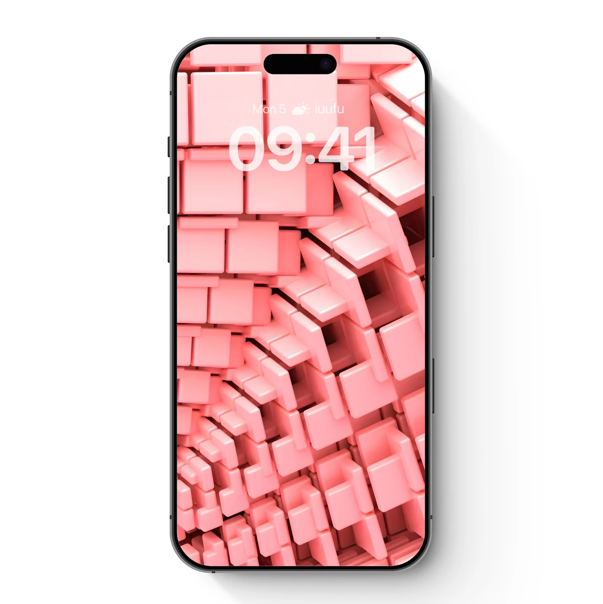 Cubist Coral Dream: Geometric Harmony in Pink