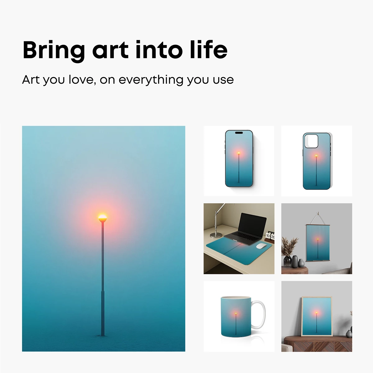 Foggy Solitude: Lone Lamp Glows - Image 2