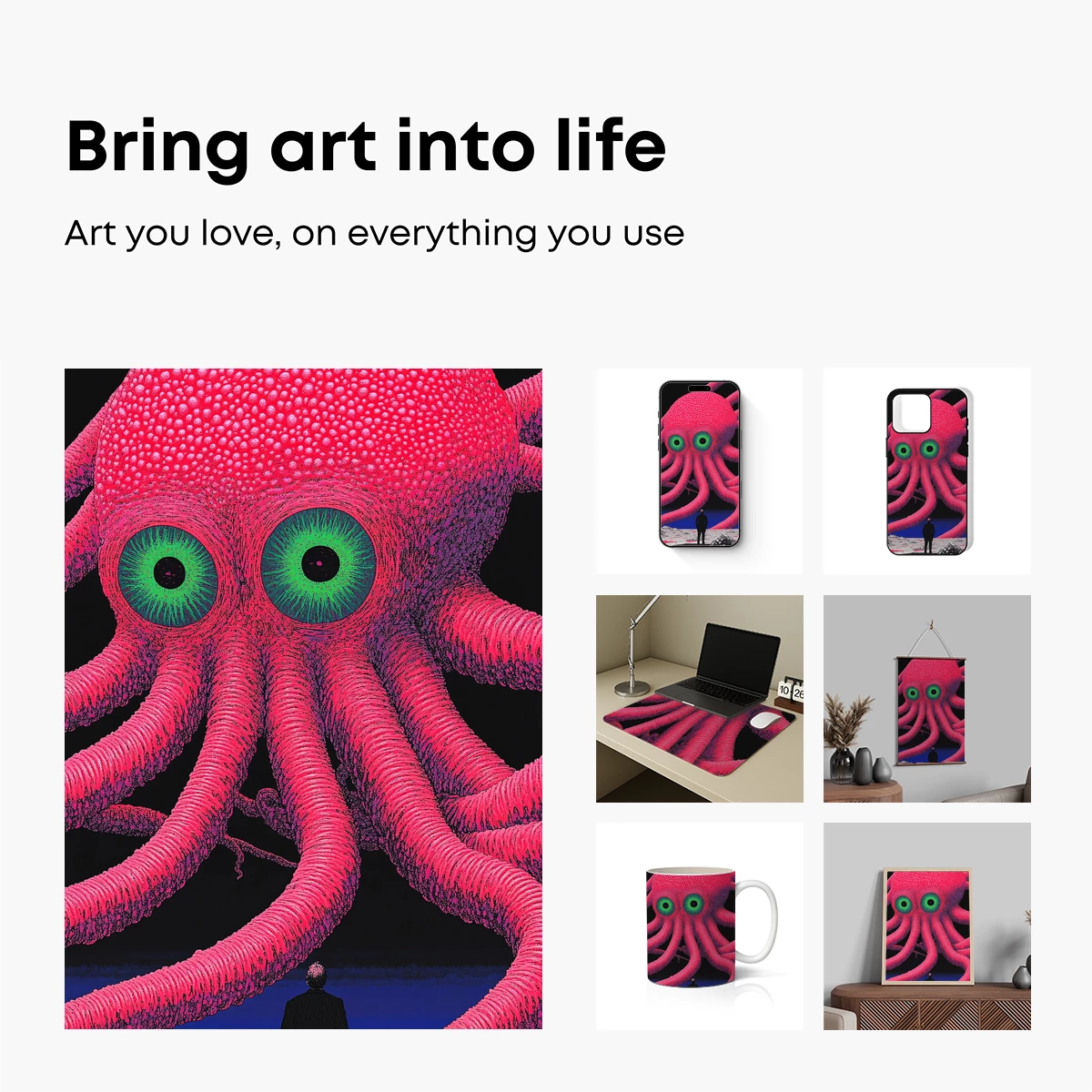 Giant Octopus Encounter: Surreal Cosmic Vision - Image 2