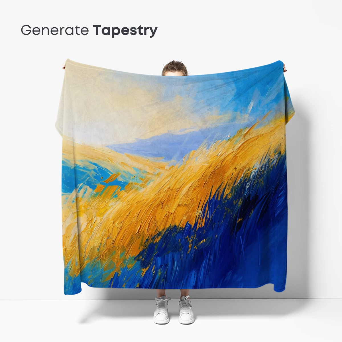 Golden Horizon Abstract: Bold Brushstrokes of Dawn - Image 5