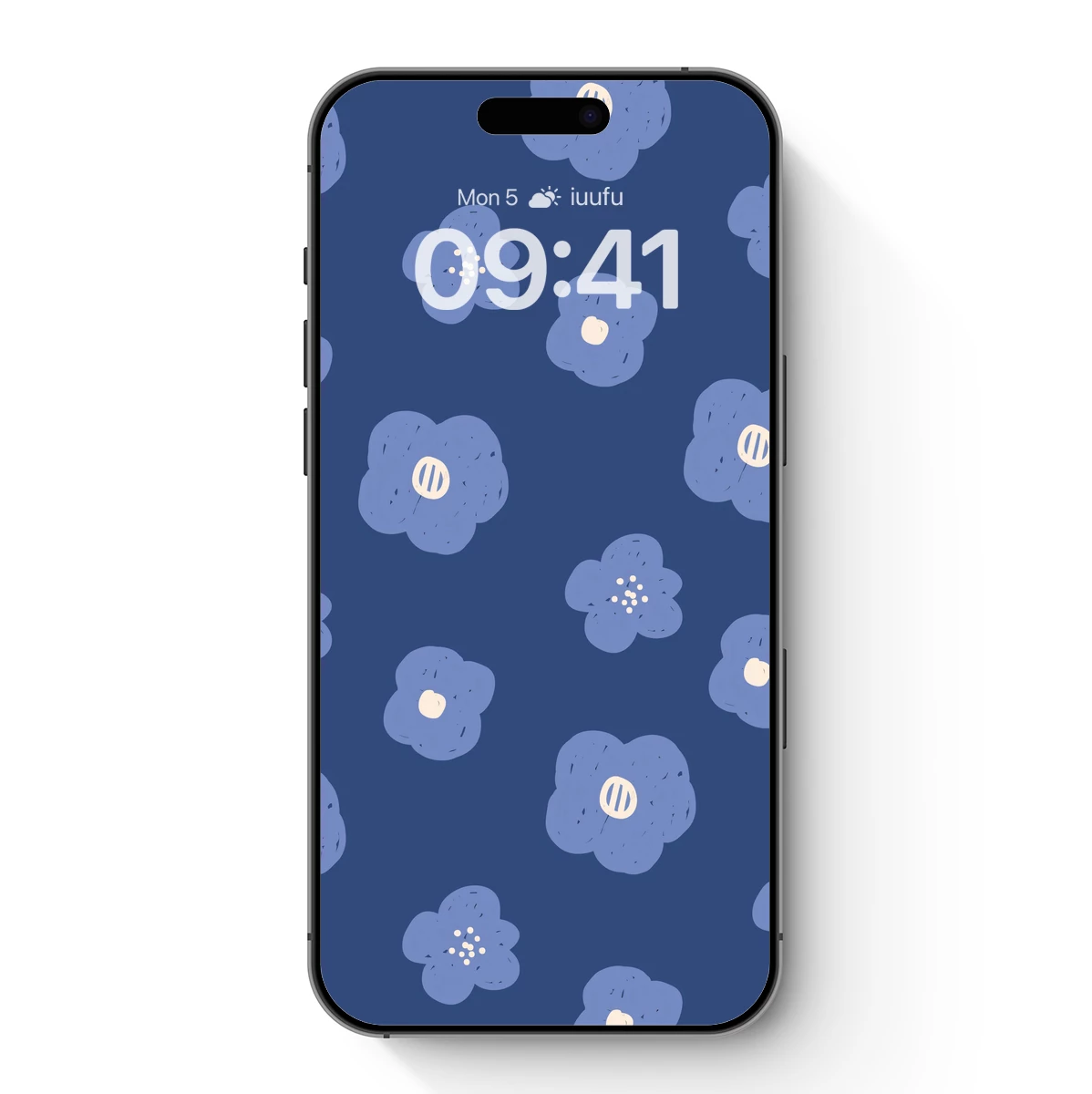 Blue Floral Whispers: Minimalist Bloom Artistry