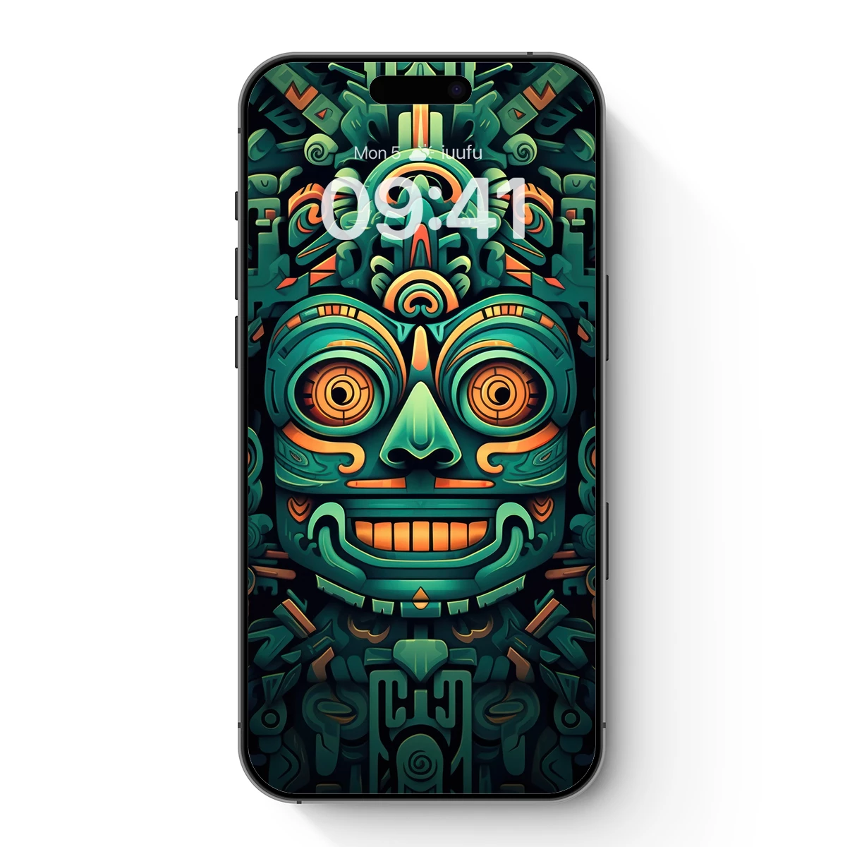 Aztec Mask Odyssey: Teal and Gold Mystique