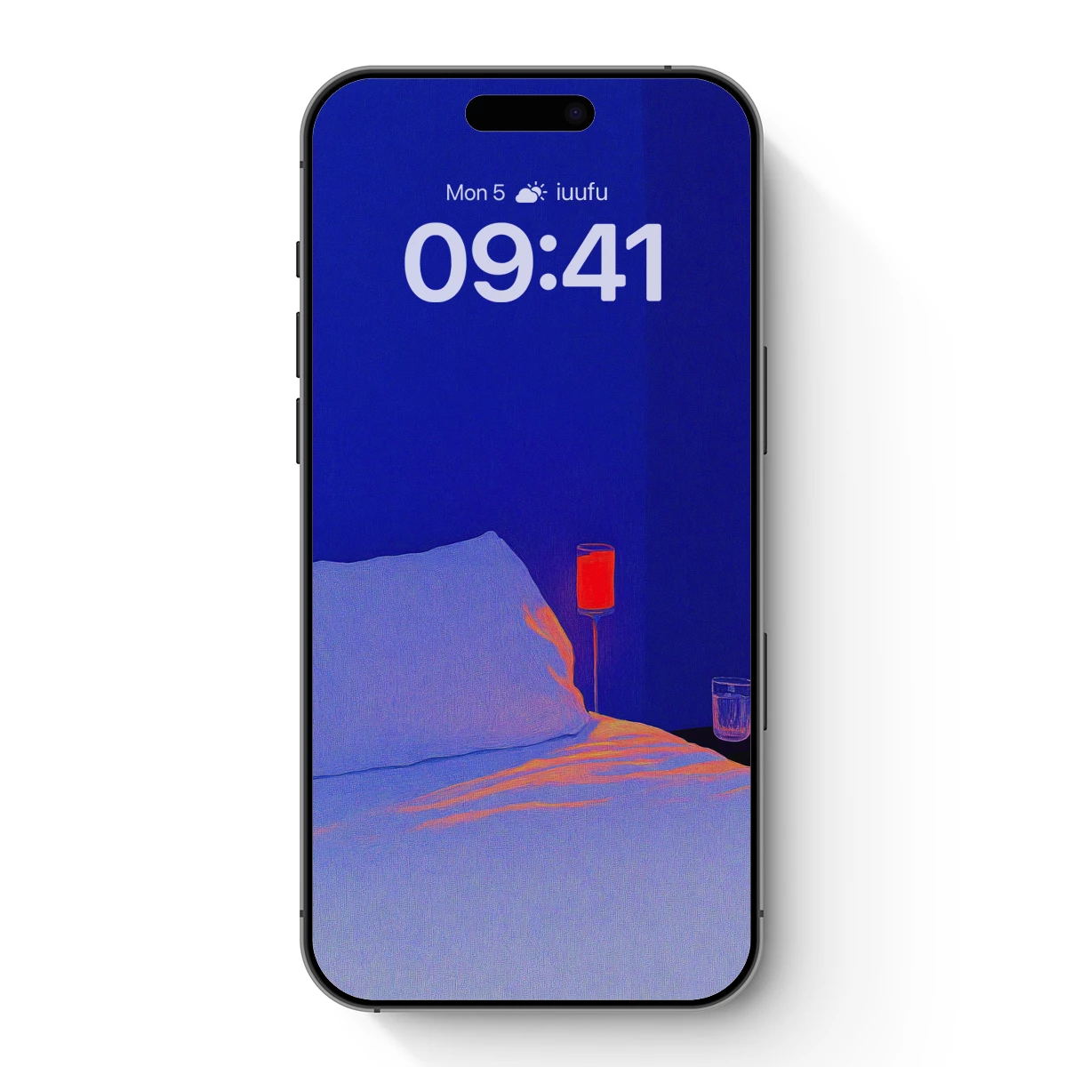 Crimson Glow in Midnight Blue