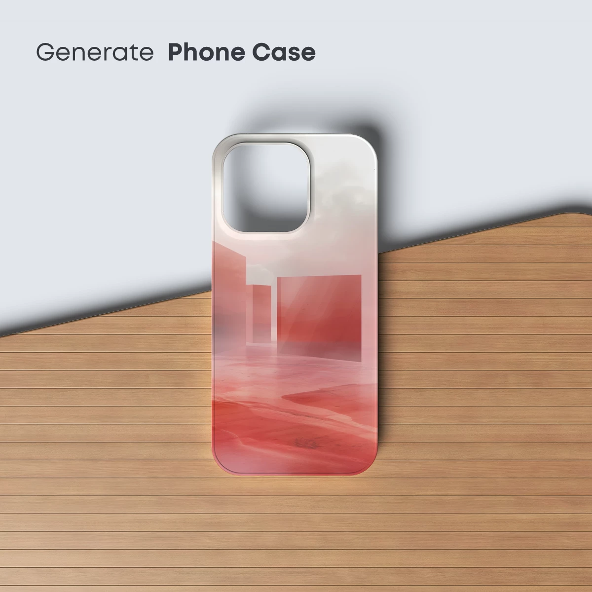 Crimson Mirage: Abstract Geometry in a Hazy Desert - Image 3