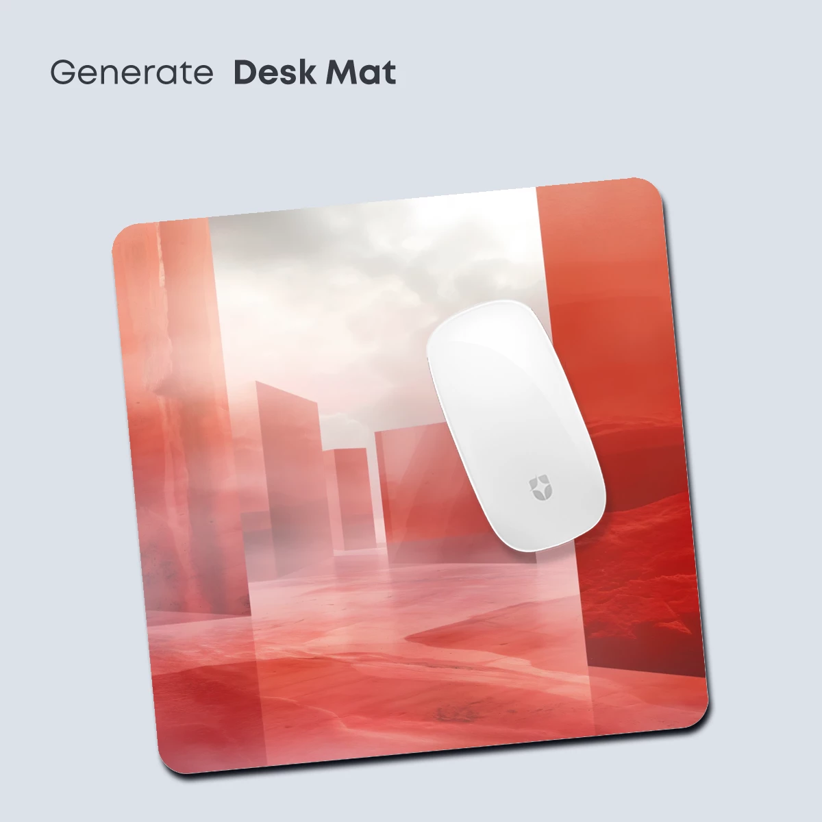 Crimson Mirage: Abstract Geometry in a Hazy Desert - Image 4