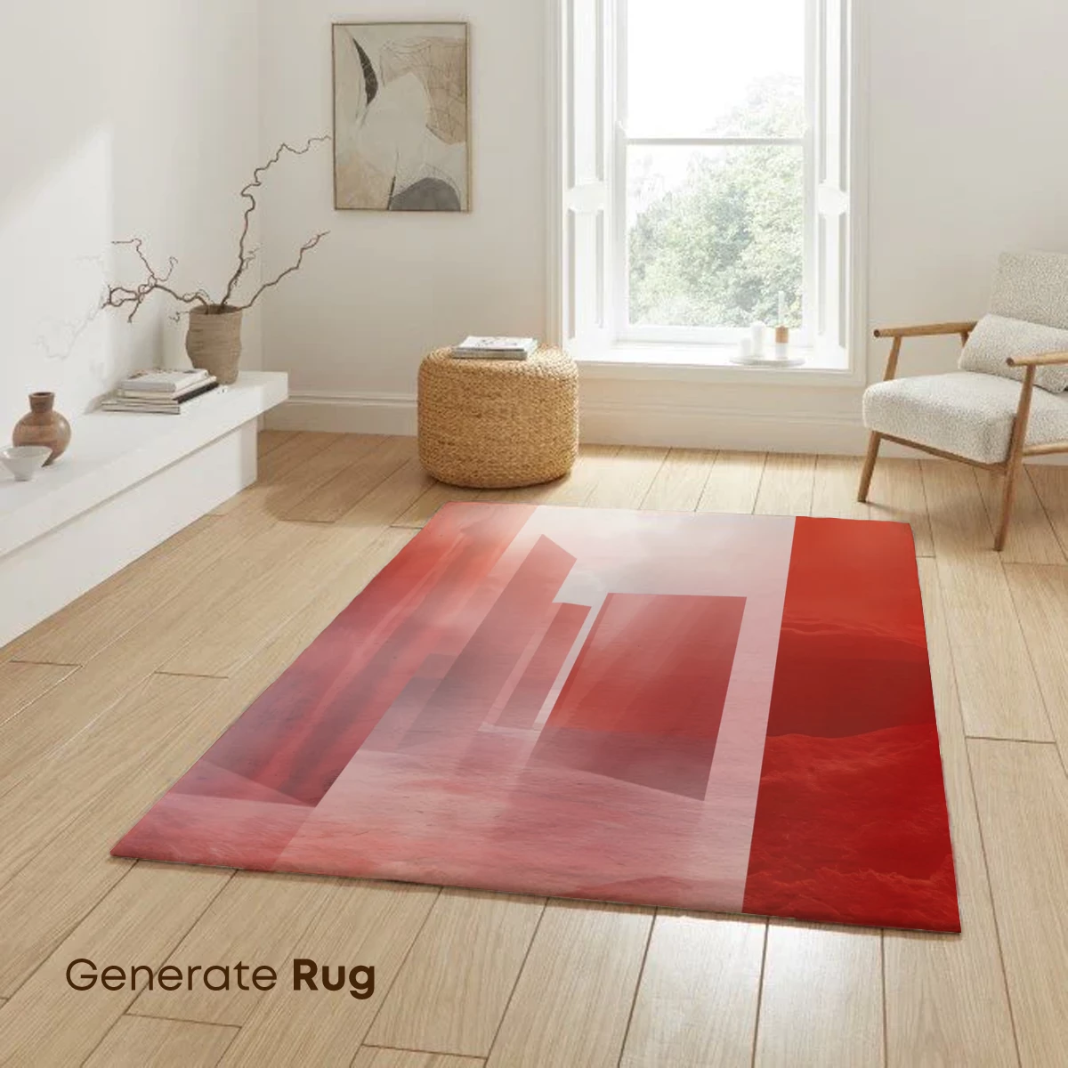 Crimson Mirage: Abstract Geometry in a Hazy Desert - Image 6