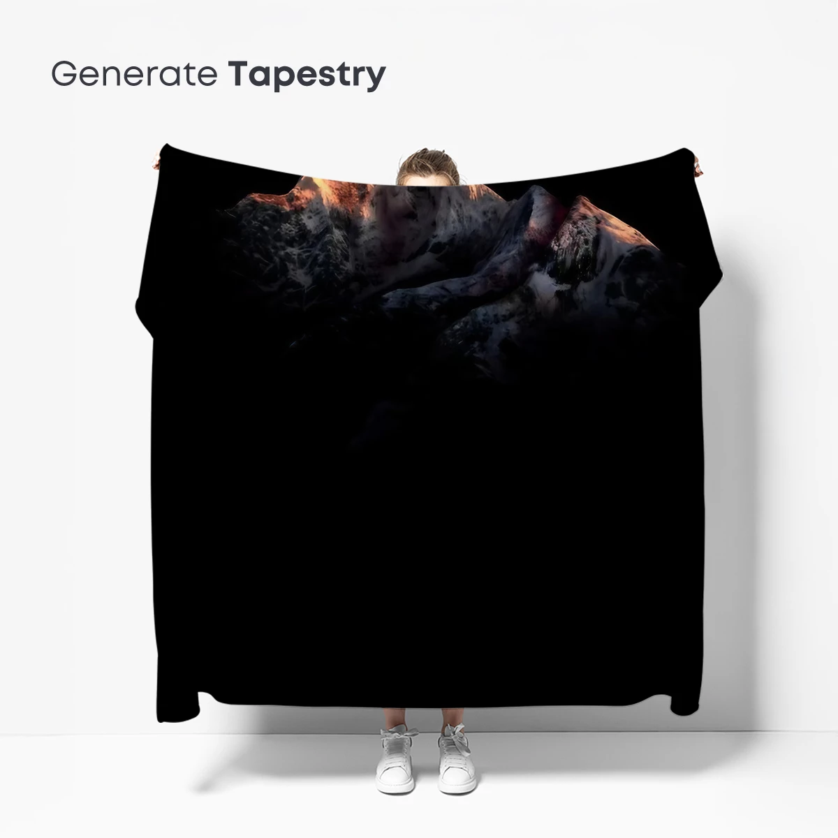 Eternal Summit: Snow-Capped Mountain in Darkness - Image 5