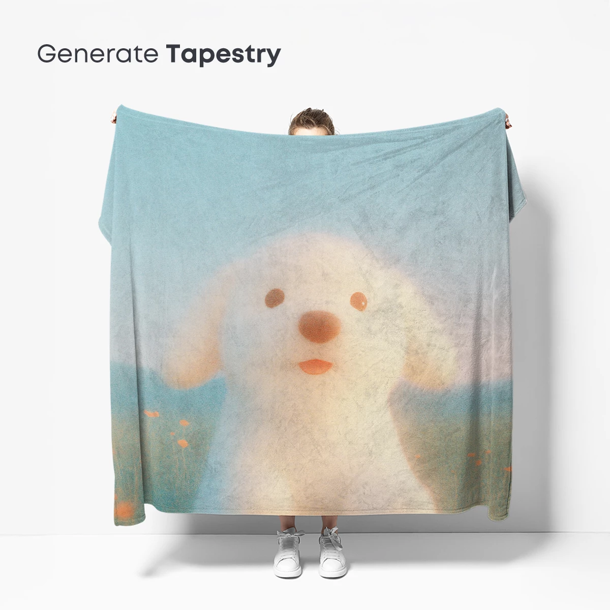 Dreamy Pup in a Floral Field - Image 5