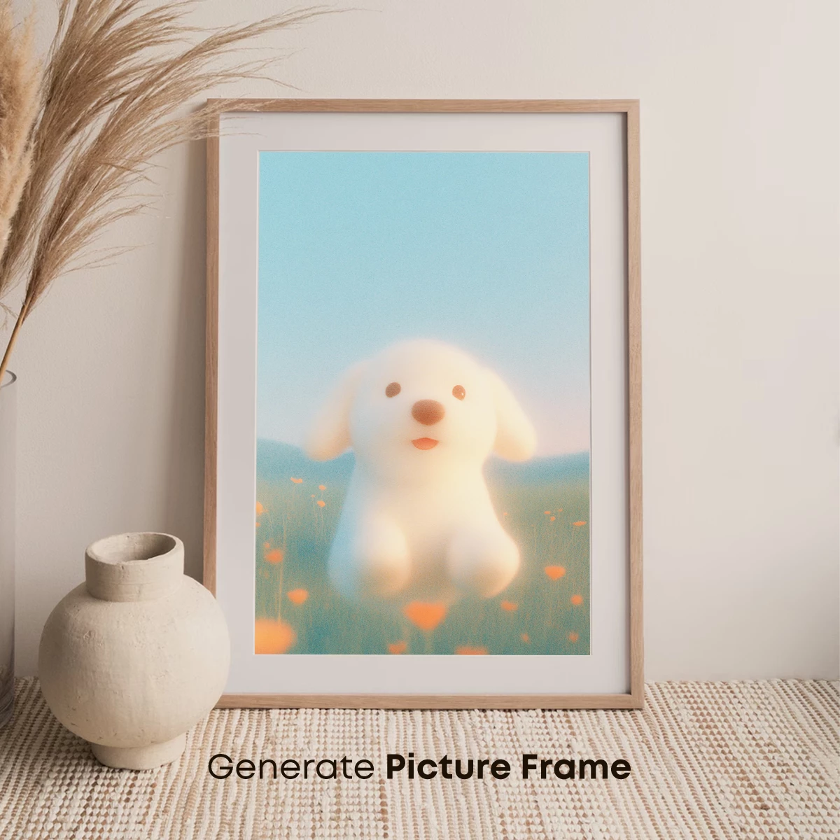 Dreamy Pup in a Floral Field - Image 7