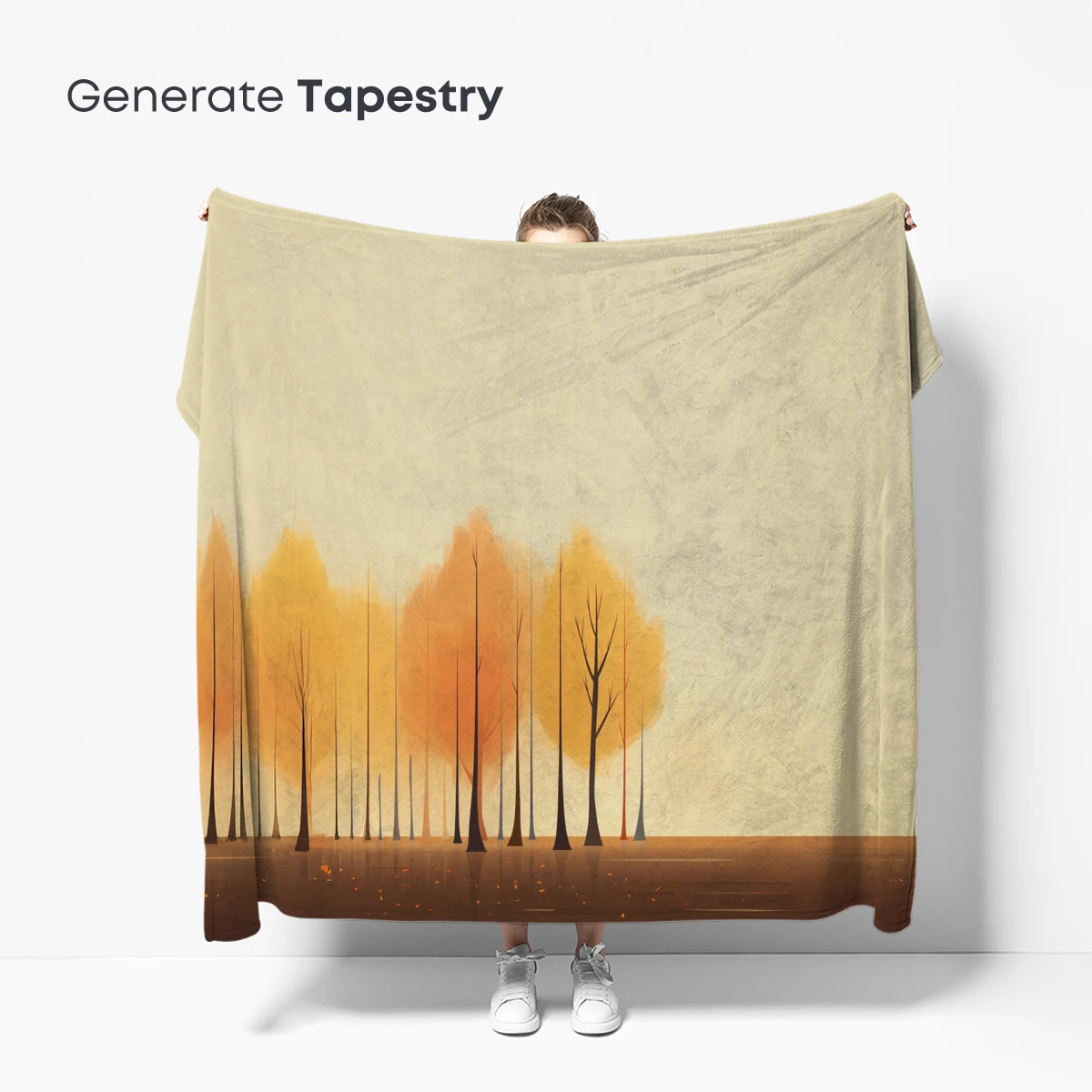 Autumn Haze: Ethereal Forest Silhouettes - Image 5