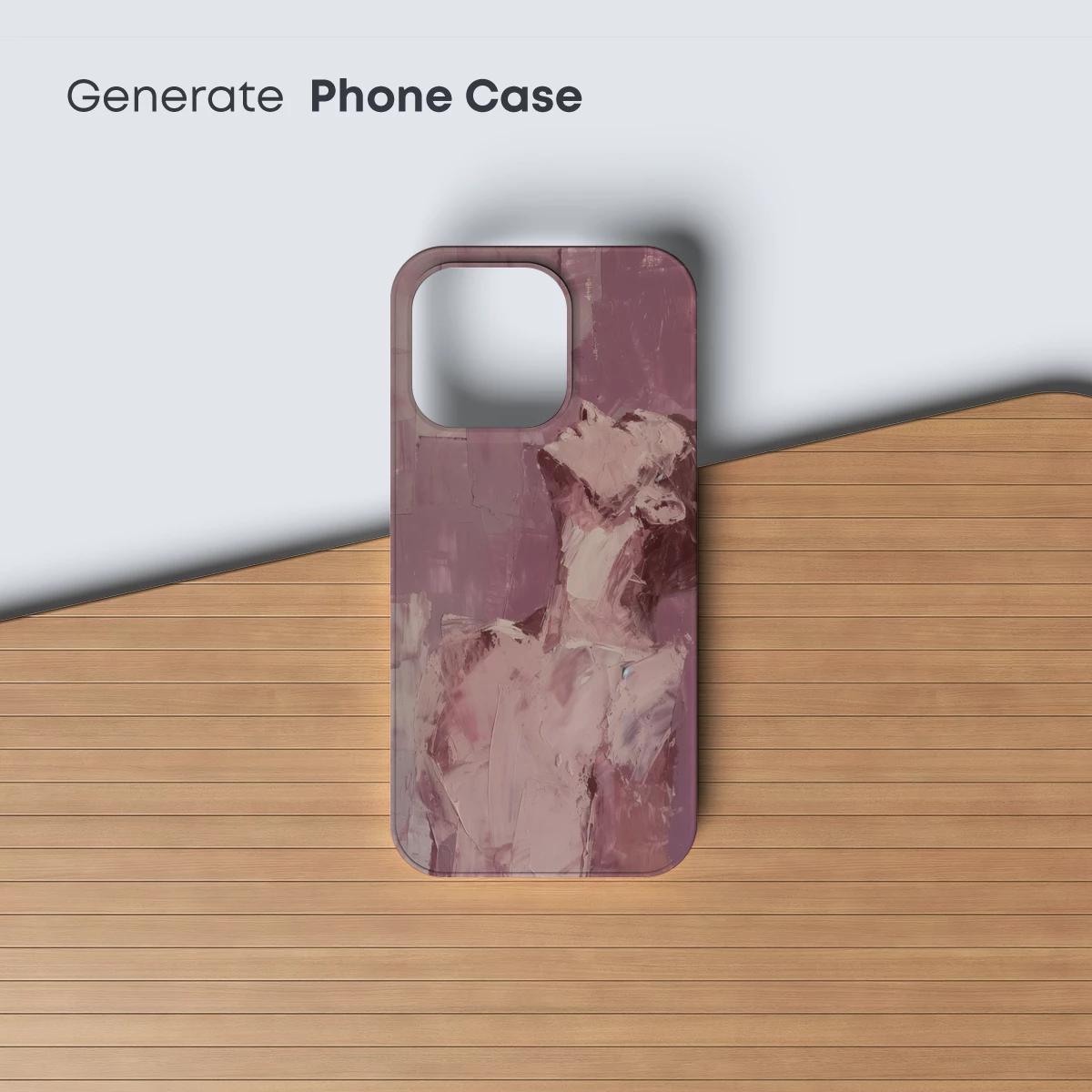 Abstract Elegance: Brushstroke Portrait in Mauve - Image 3