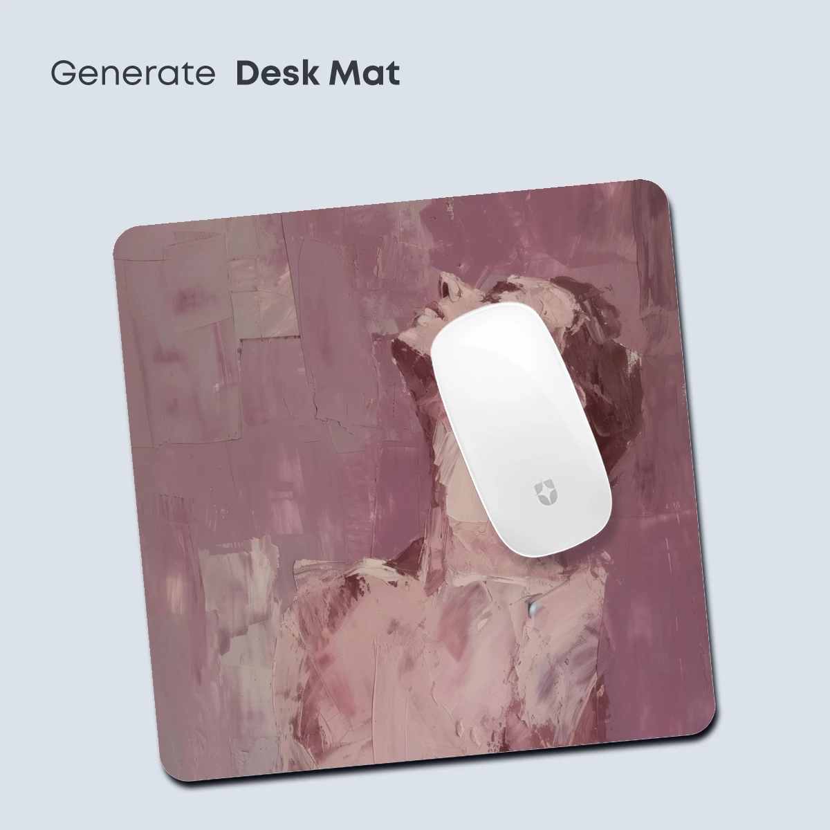 Abstract Elegance: Brushstroke Portrait in Mauve - Image 4