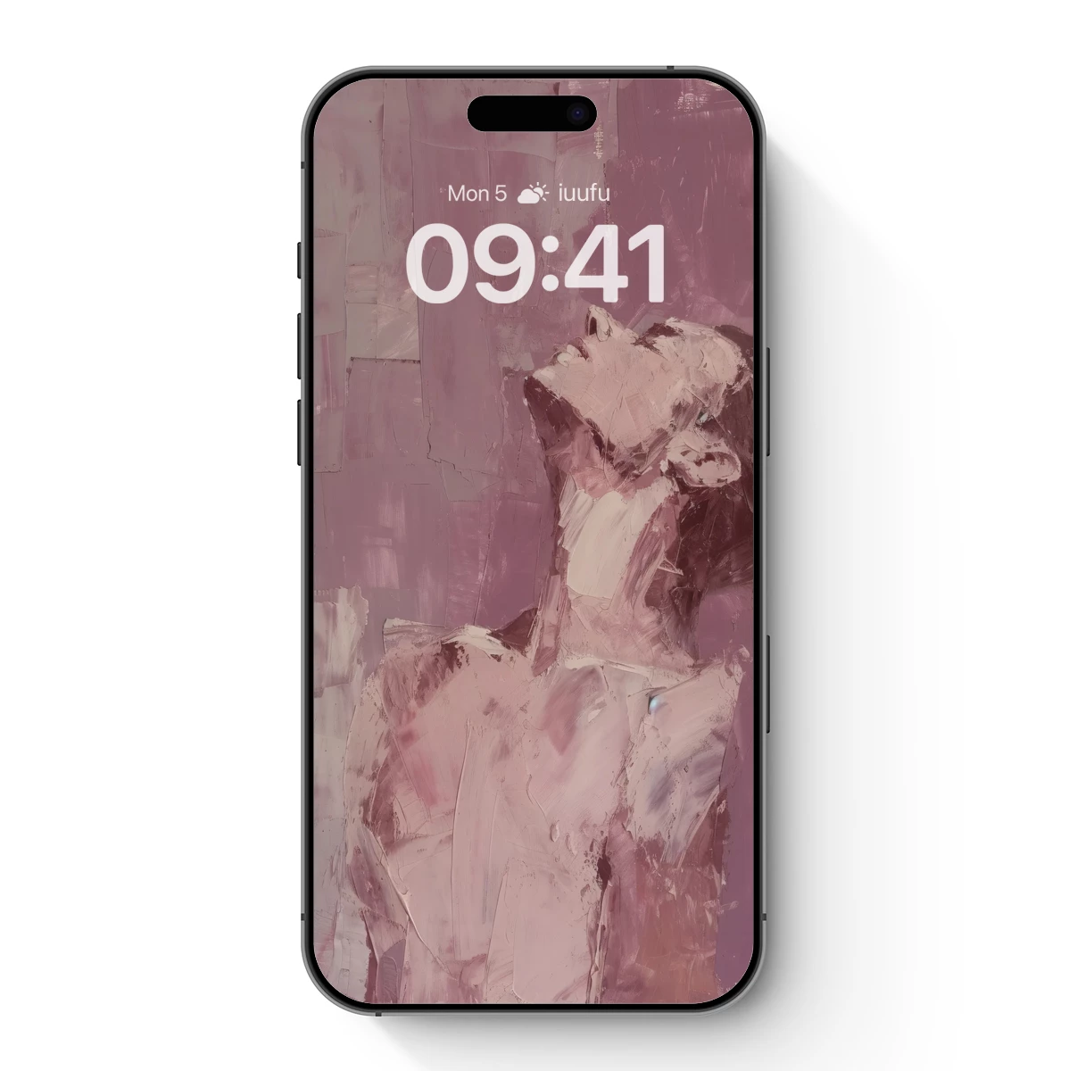 Abstract Elegance: Brushstroke Portrait in Mauve