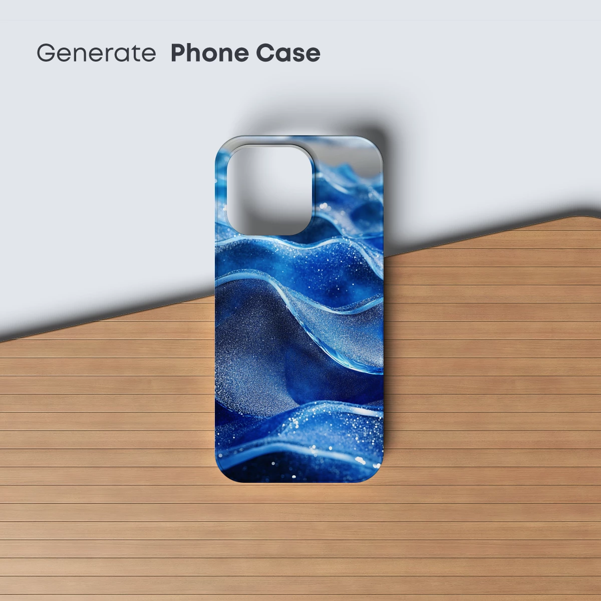 Blue Ripple Odyssey: Glittering Waves in Motion - Image 3