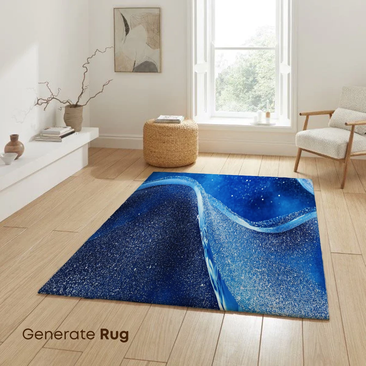 Blue Ripple Odyssey: Glittering Waves in Motion - Image 6