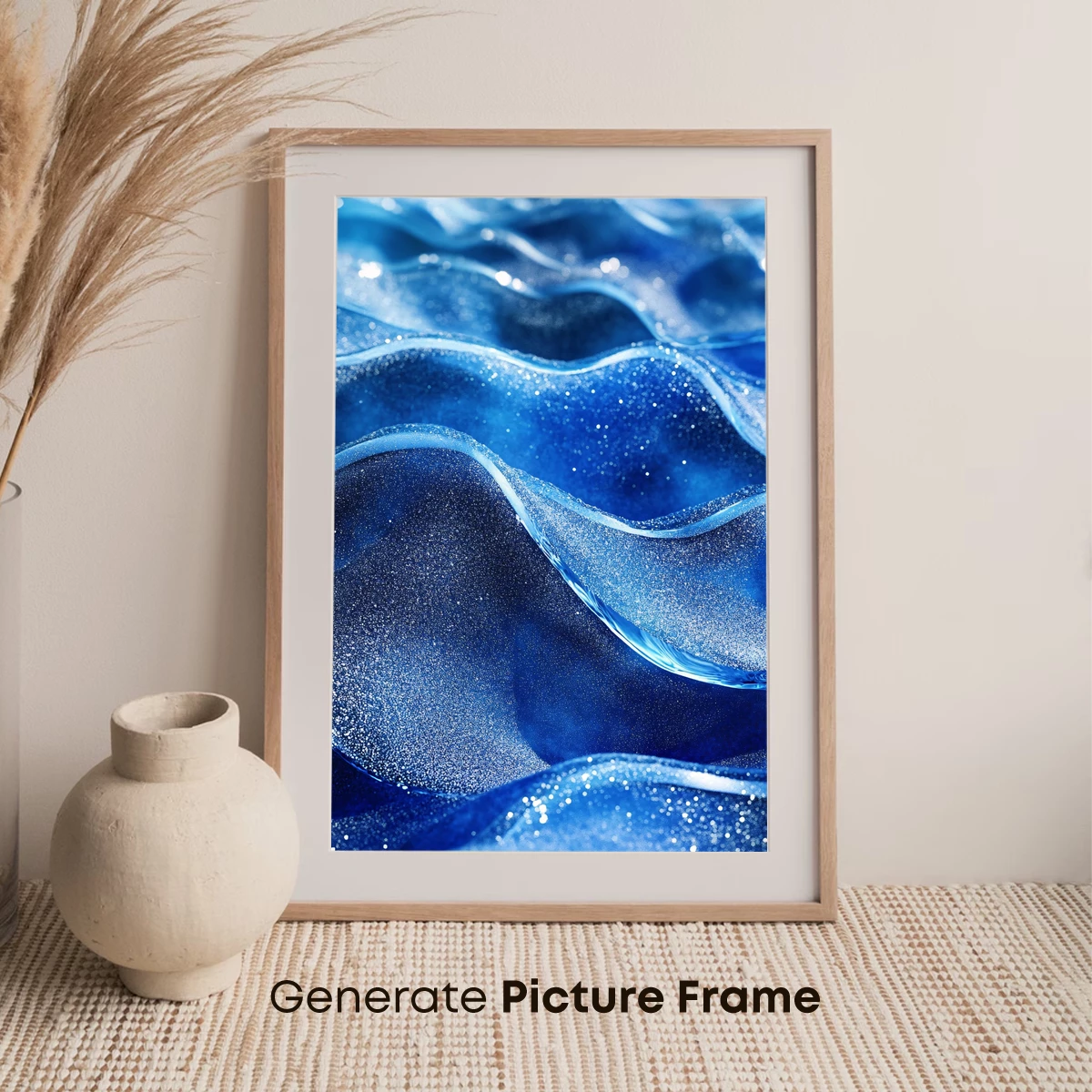 Blue Ripple Odyssey: Glittering Waves in Motion - Image 7