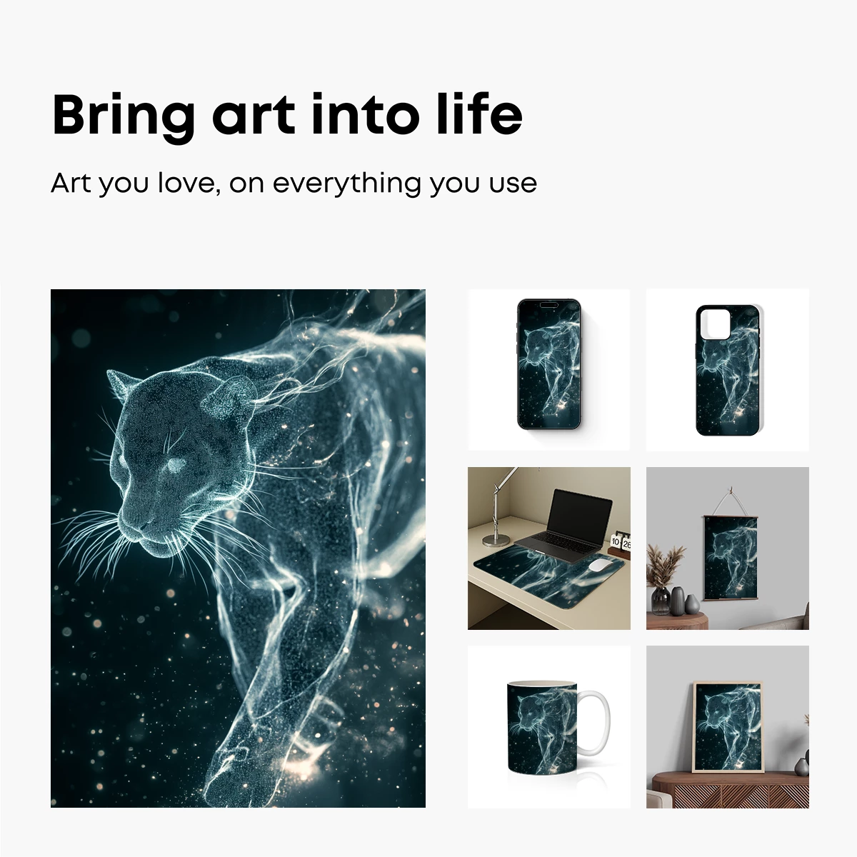 Ethereal Panther: Glowing Whispers in the Dark - Image 2