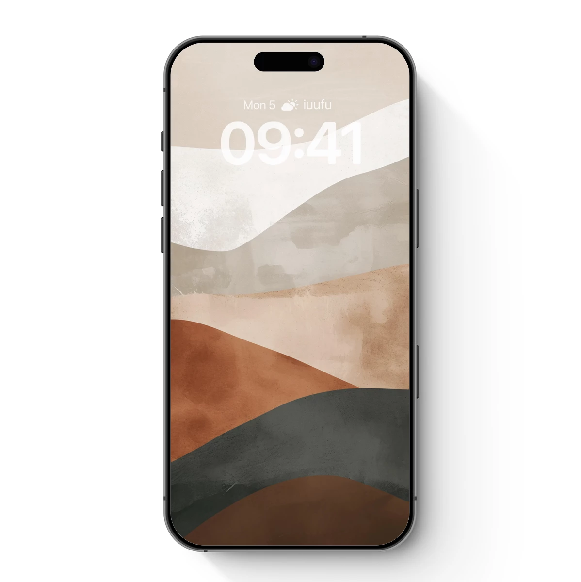 Abstract Earth Tones: Wavy Layers of Serenity