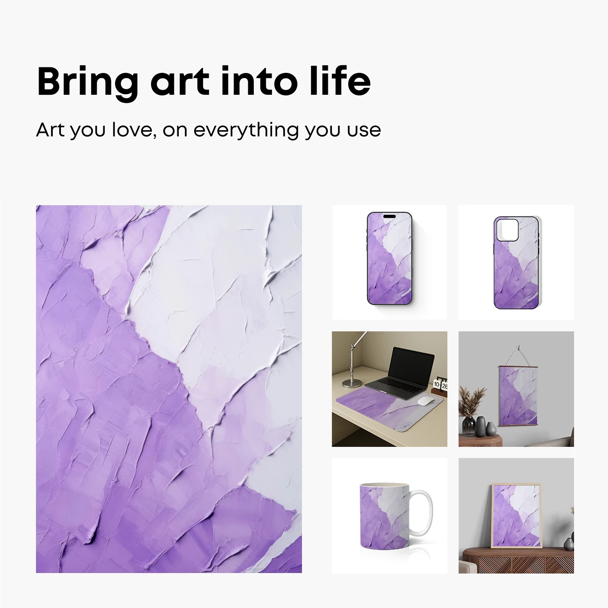 Cracked Purple Canvas: Abstract Textural Artistry - Image 2