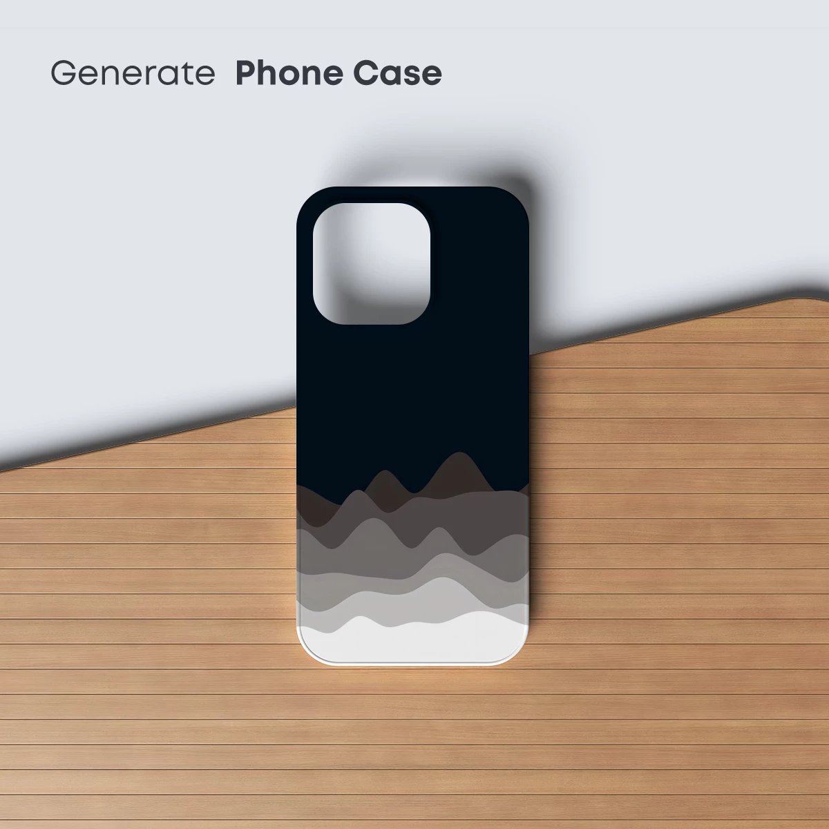 Abstract Mountain Layers: Nightfall Serenity - Image 3