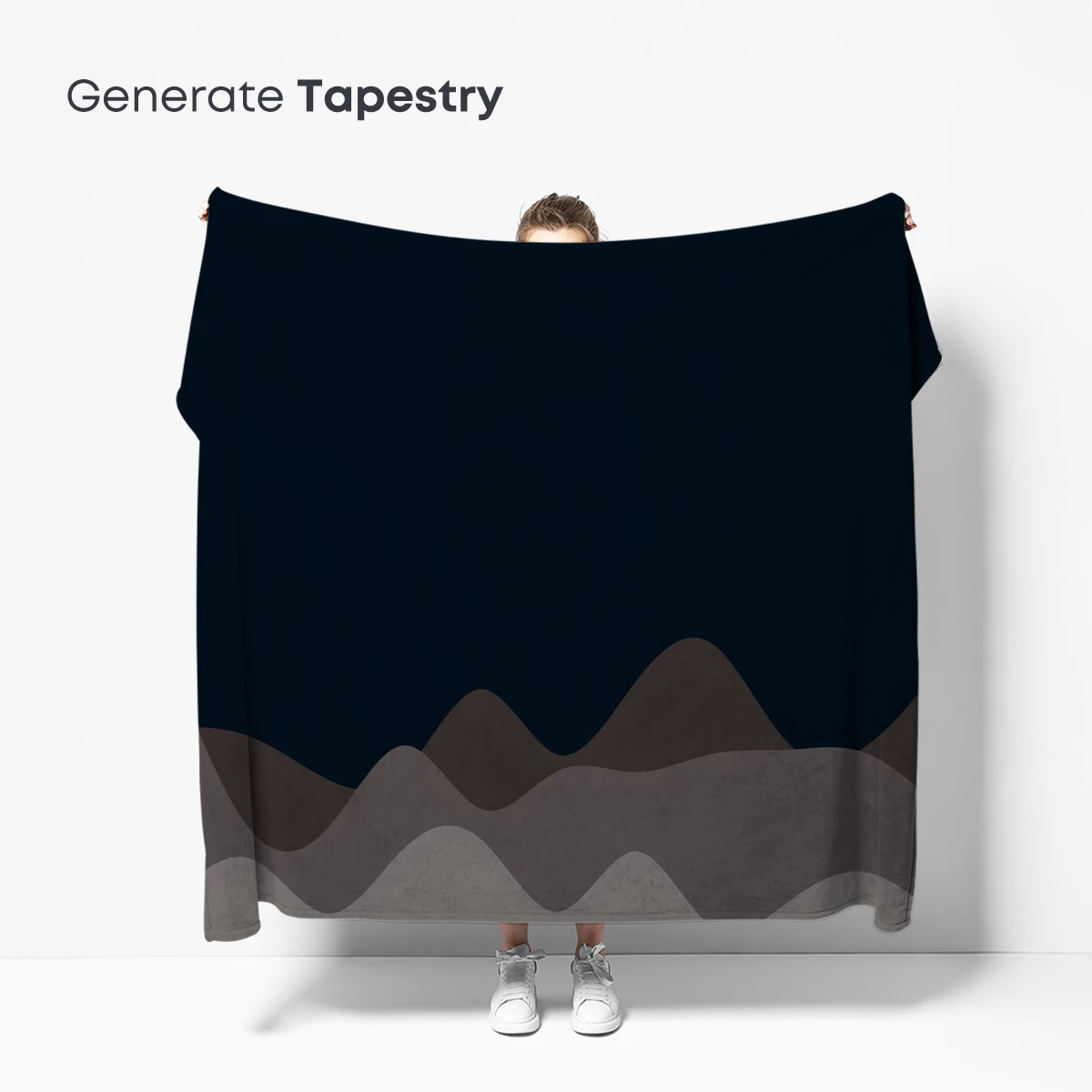 Abstract Mountain Layers: Nightfall Serenity - Image 5