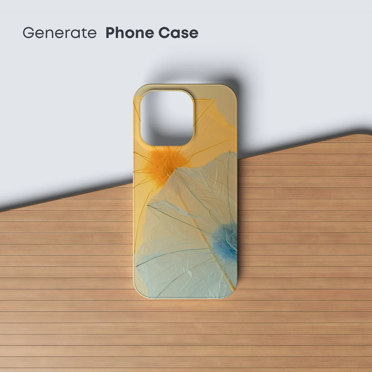 Ethereal Parasol Duo: Yellow and Blue Transparency - Image 3