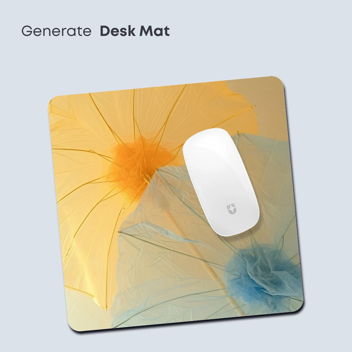 Ethereal Parasol Duo: Yellow and Blue Transparency - Image 4