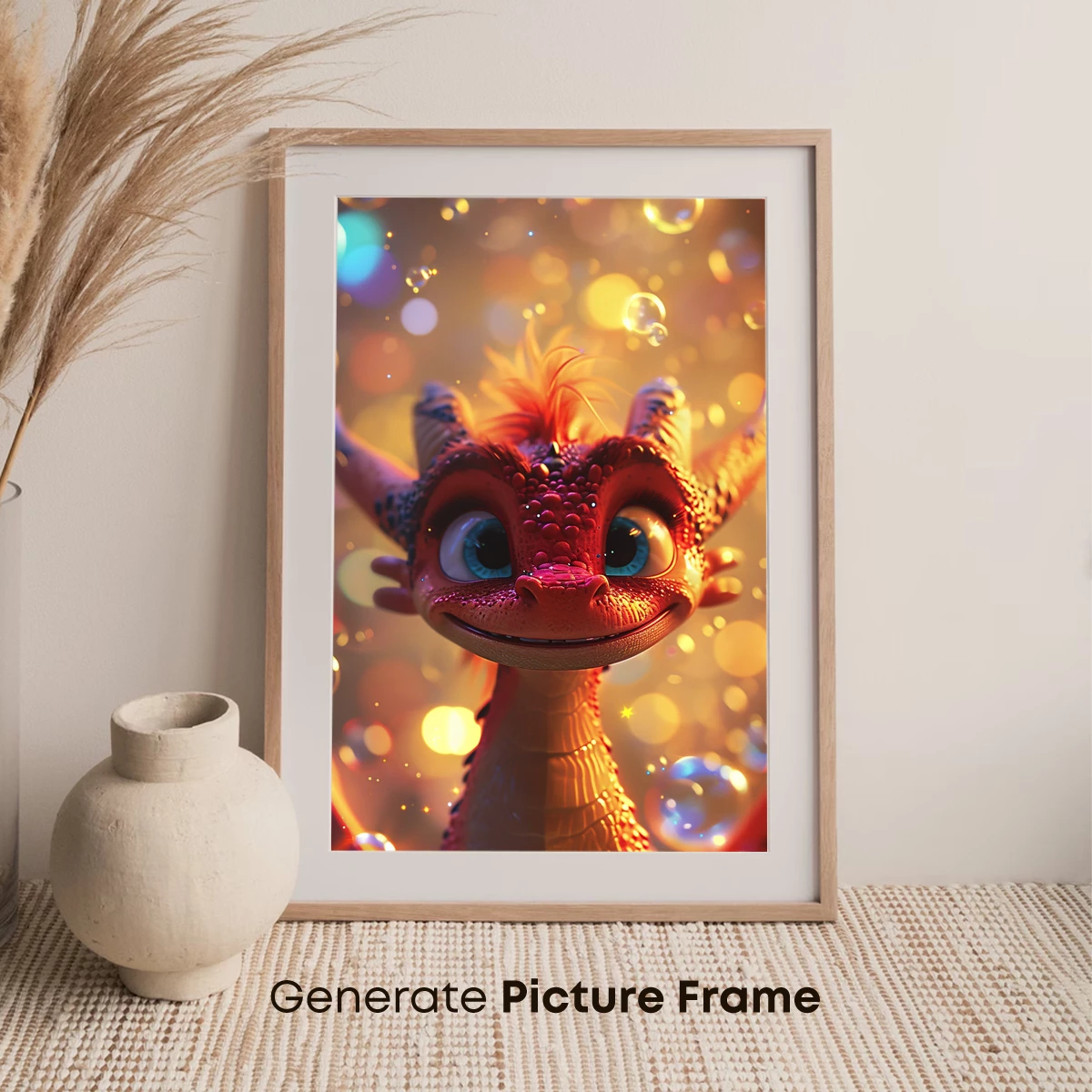 Dragon's Dreamy Bokeh: Whimsical Fantasy Art - Image 7