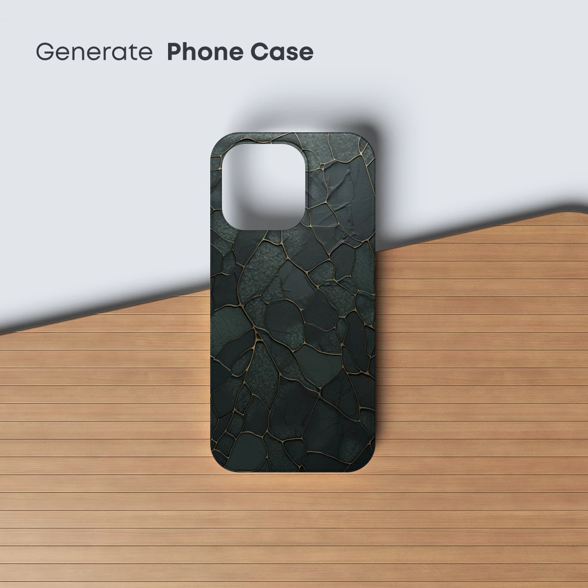 Fractured Elegance: Golden Veins on Dark Stone - Image 3
