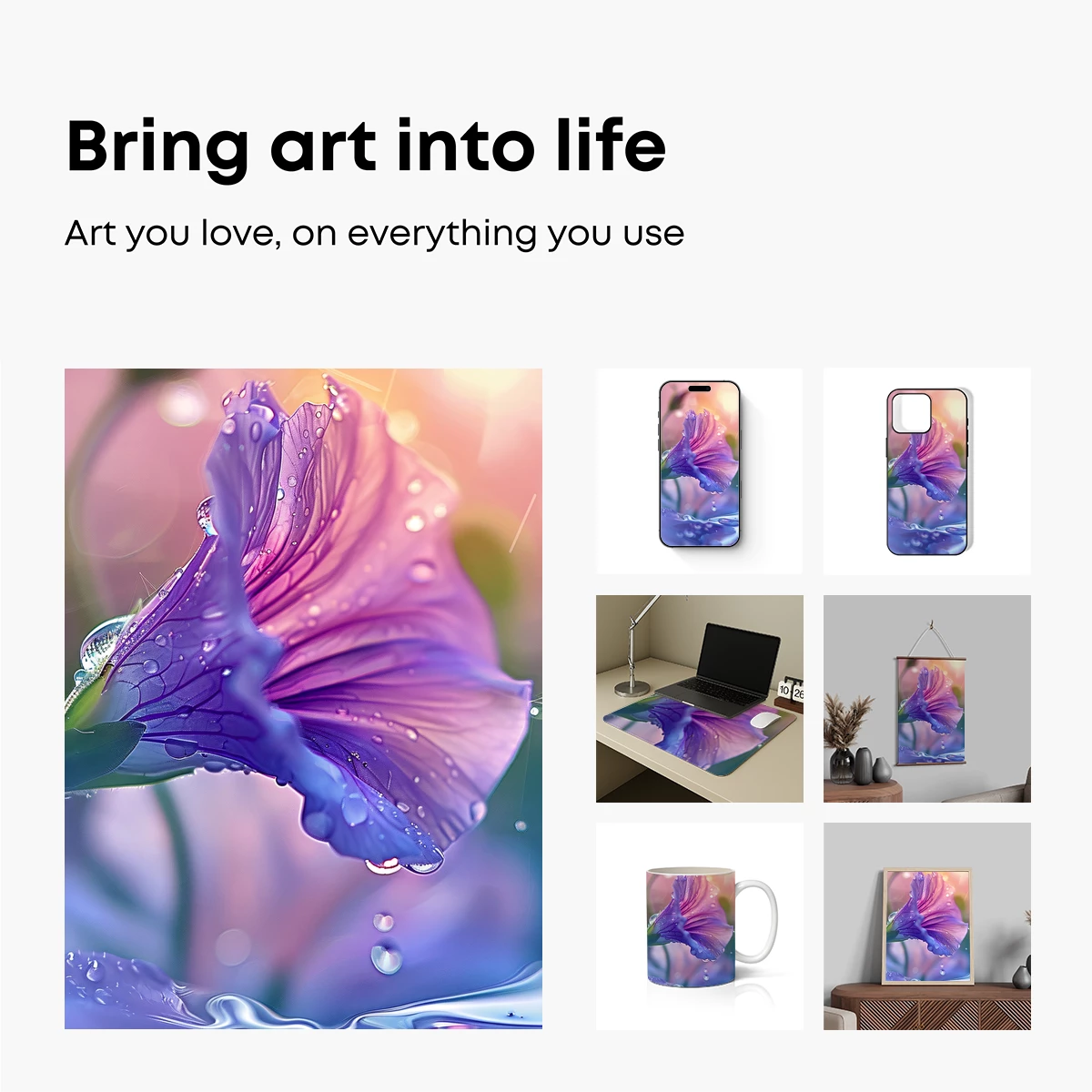 Dew-Kissed Petals: A Symphony in Purple Hues - Image 2