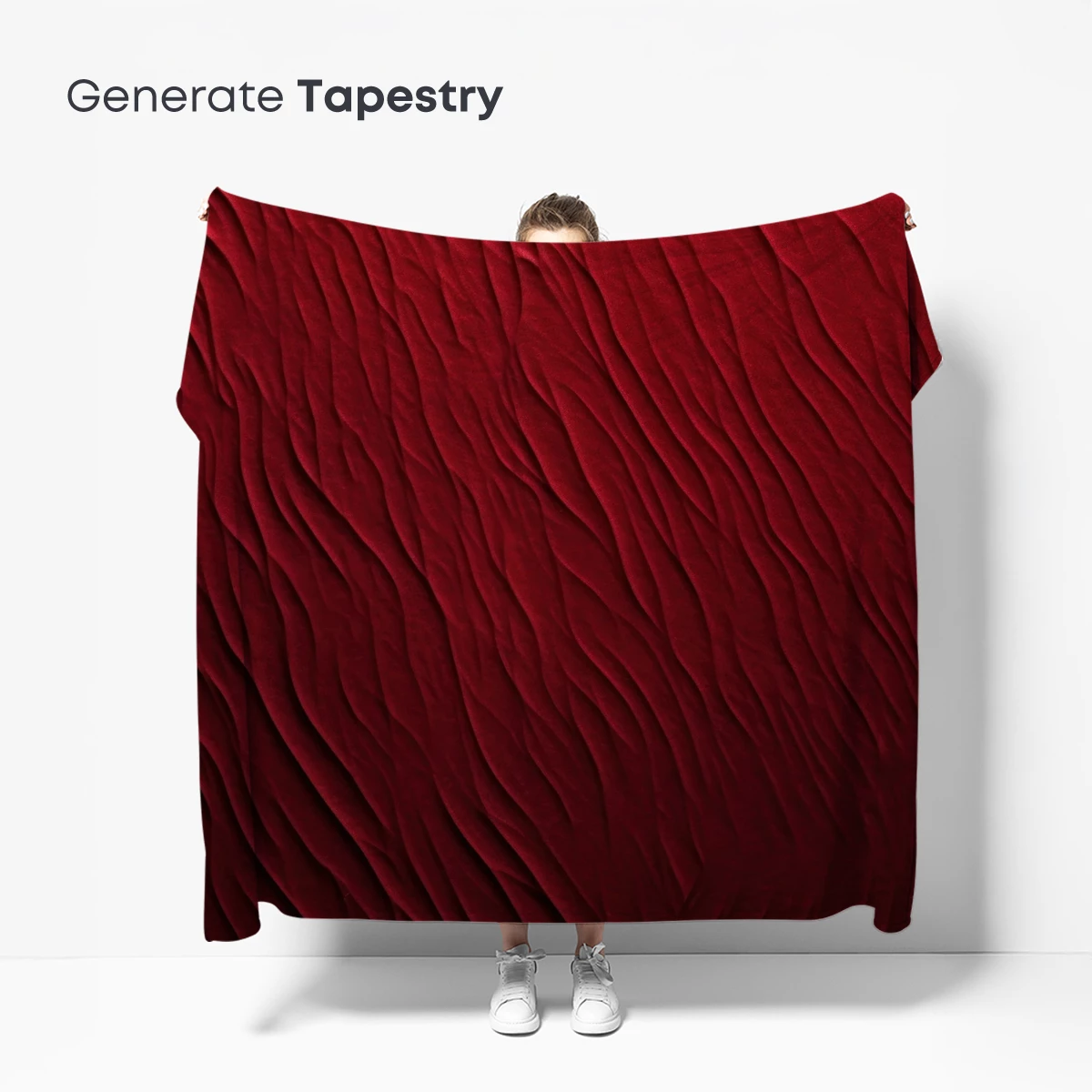 Crimson Waves: Textured Elegance - Image 5