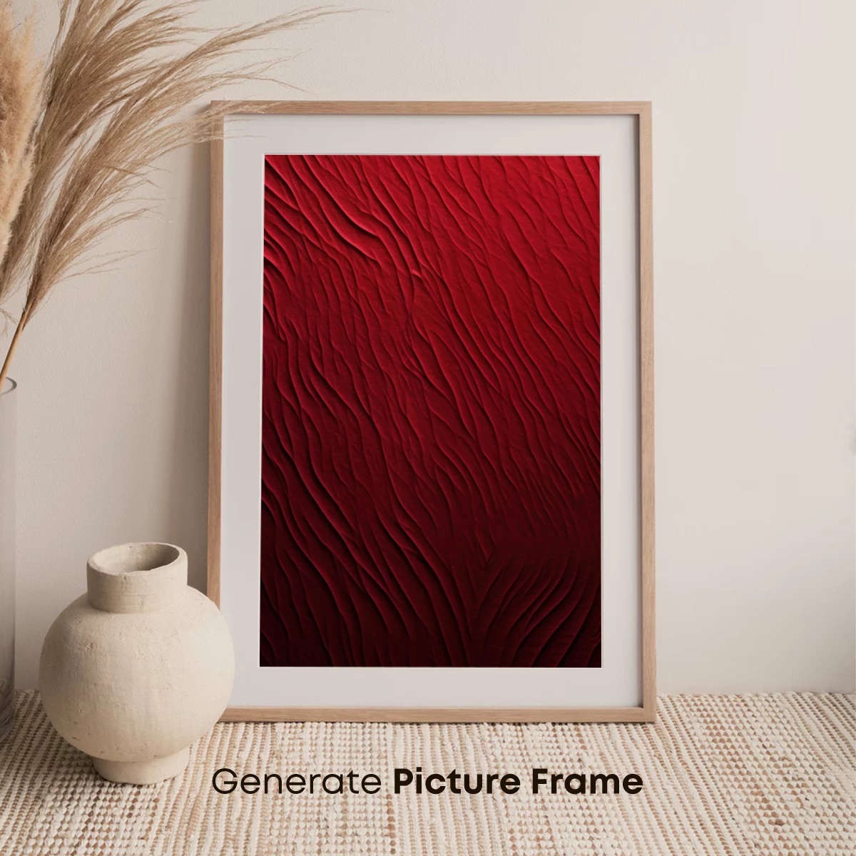 Crimson Waves: Textured Elegance - Image 7
